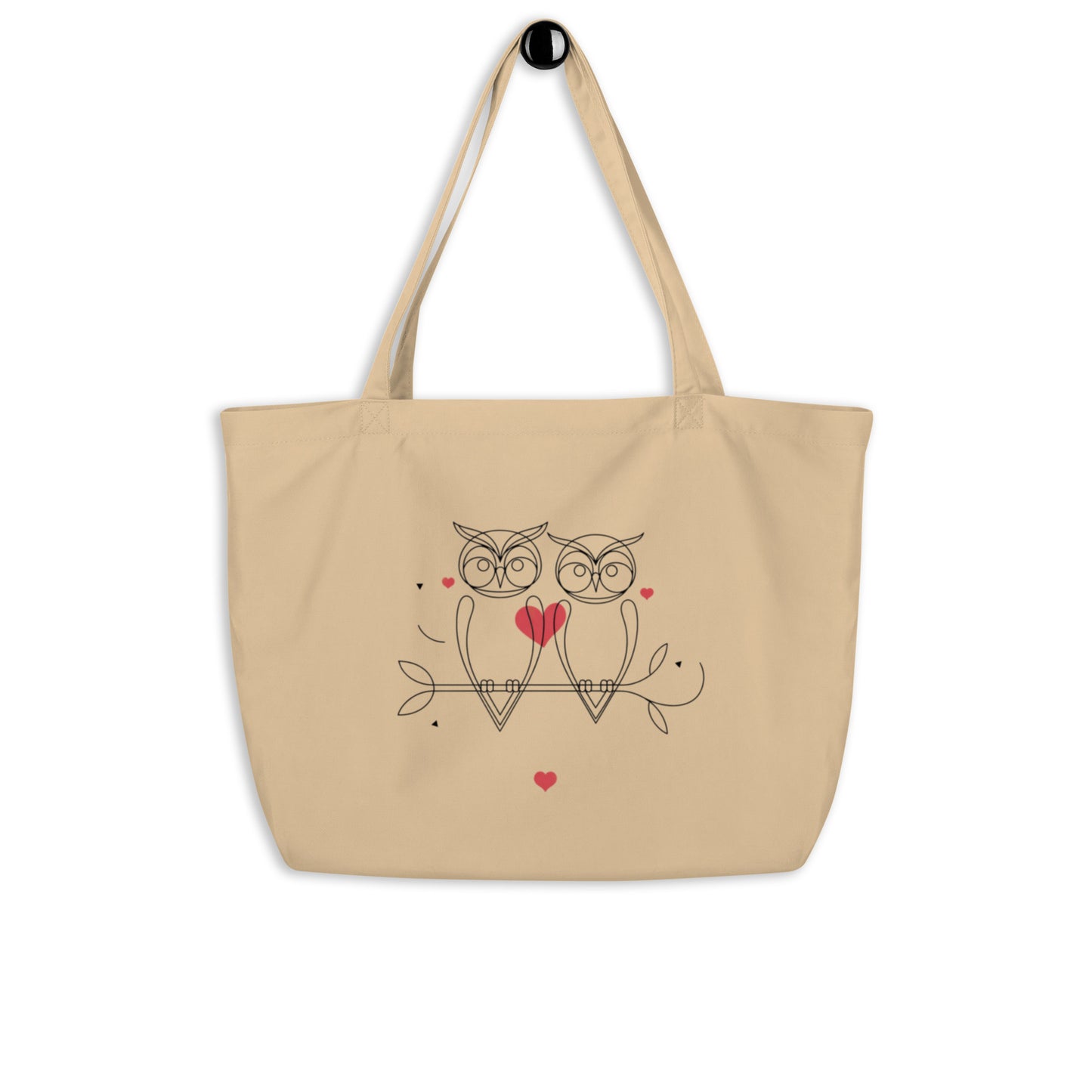 Owl-Themed Large Organic Tote Bag | Eco-Friendly & Stylish Dudeily