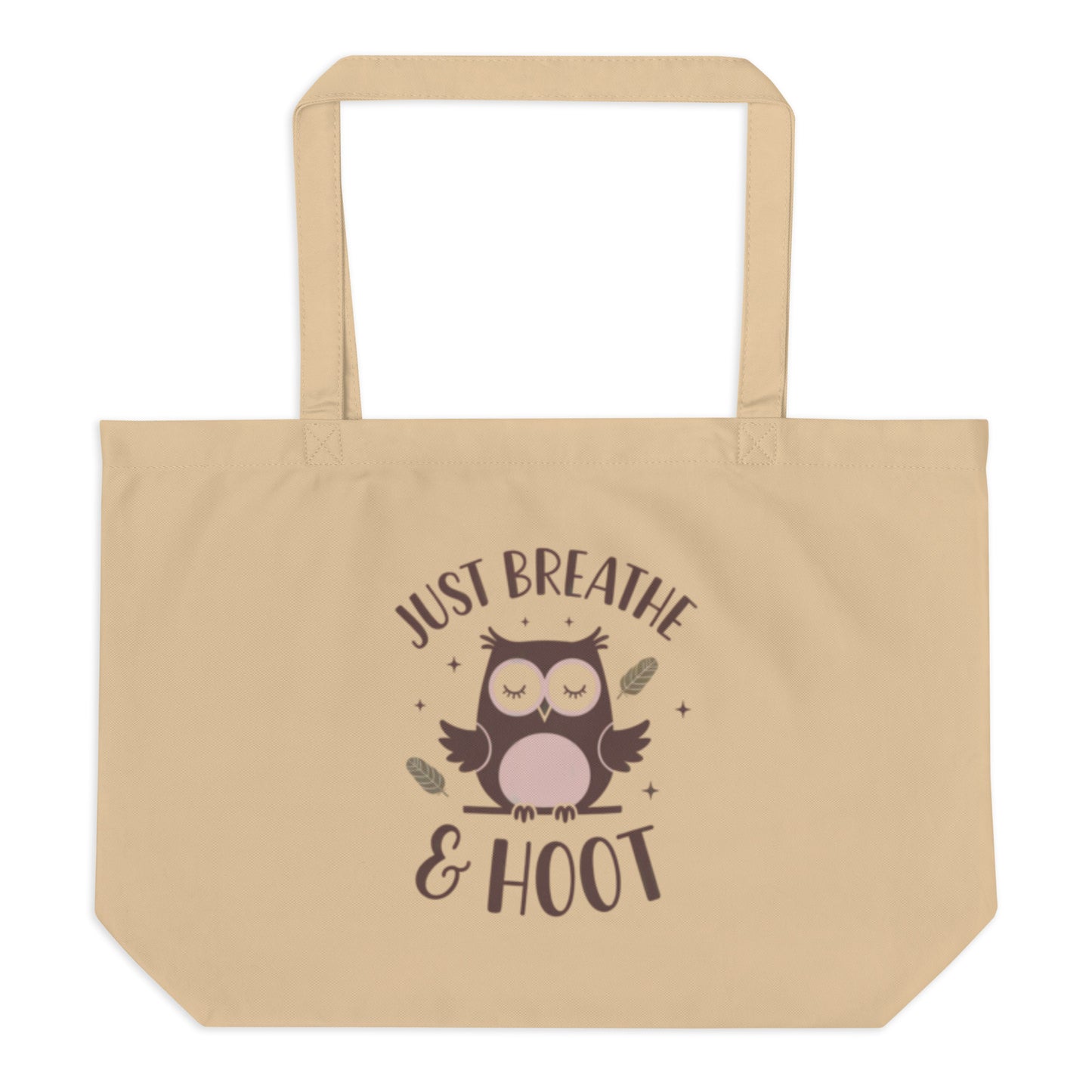Large Organic Tote Bag | Sustainable & Spacious for Owl Lover Dudeily