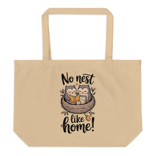 OwlNest Large Organic Tote Bag – Eco Style with Room to Spare Dudeily