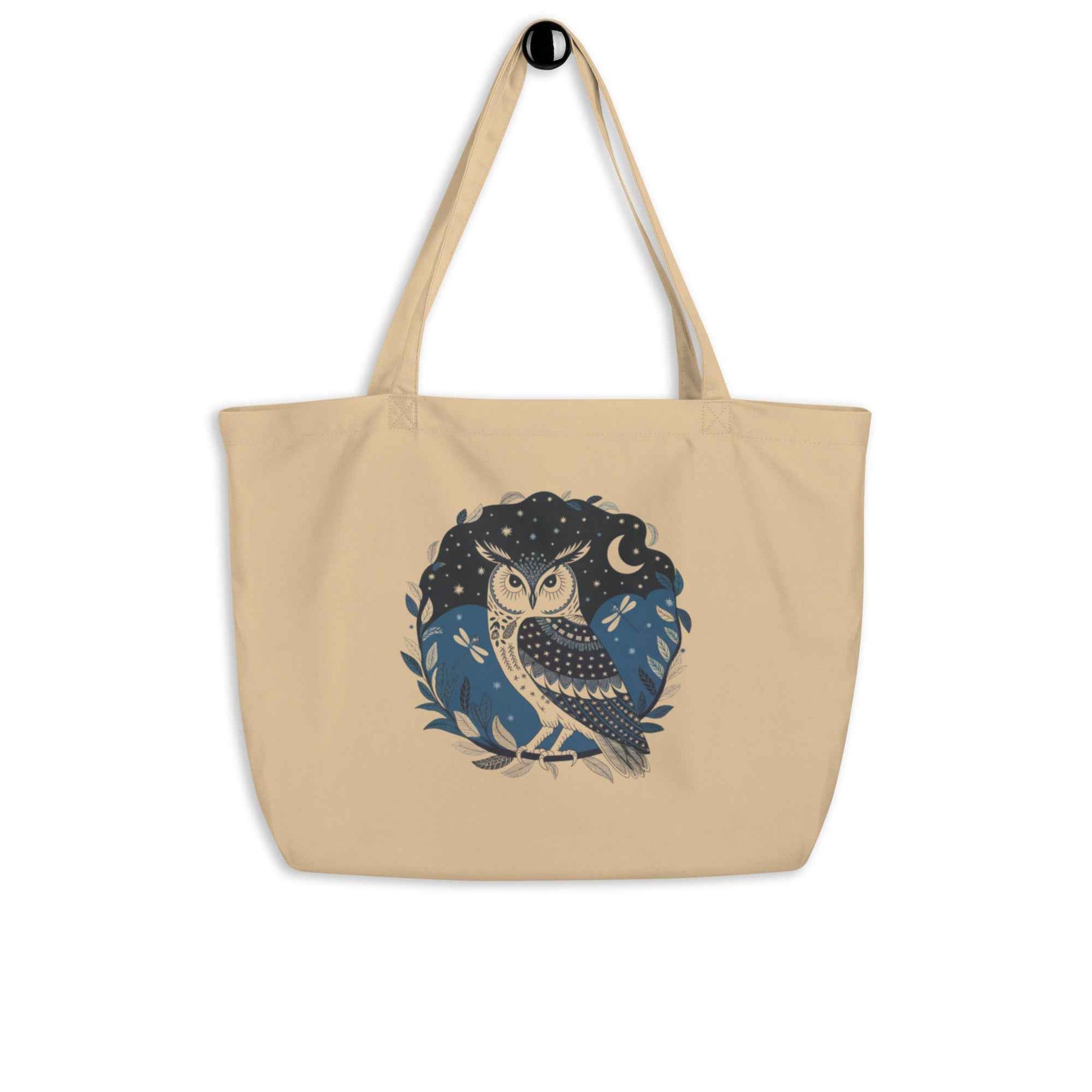 Owl Large Organic Tote Bag - Stylish, Eco-Friendly, Versatile For Every Occasion Default Title Dudeily