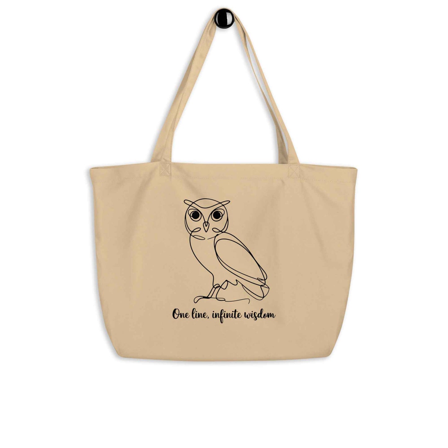 Large Tote Bag - Owl Themed Eco-Friendly Stylish Solution for Everyday Use Default Title Dudeily