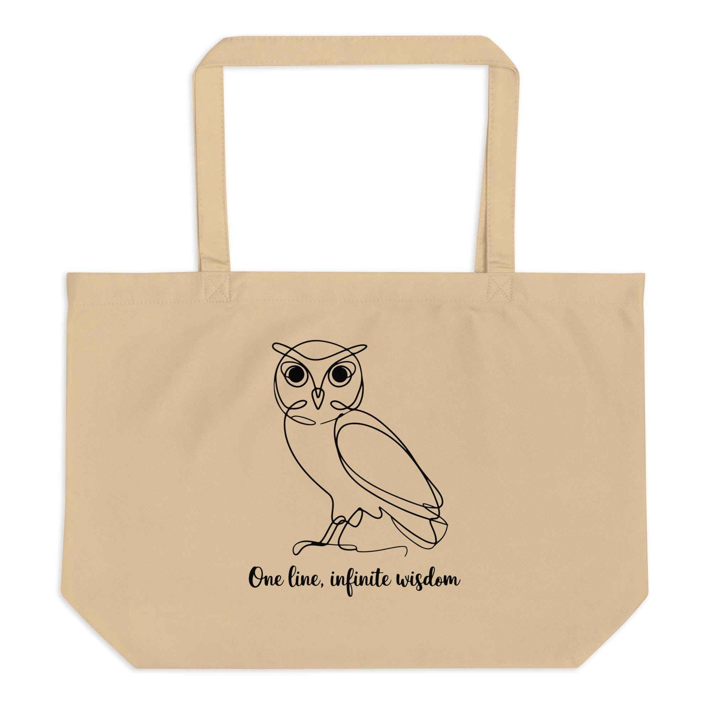 Large Tote Bag - Owl Themed Eco-Friendly Stylish Solution for Everyday Use Dudeily