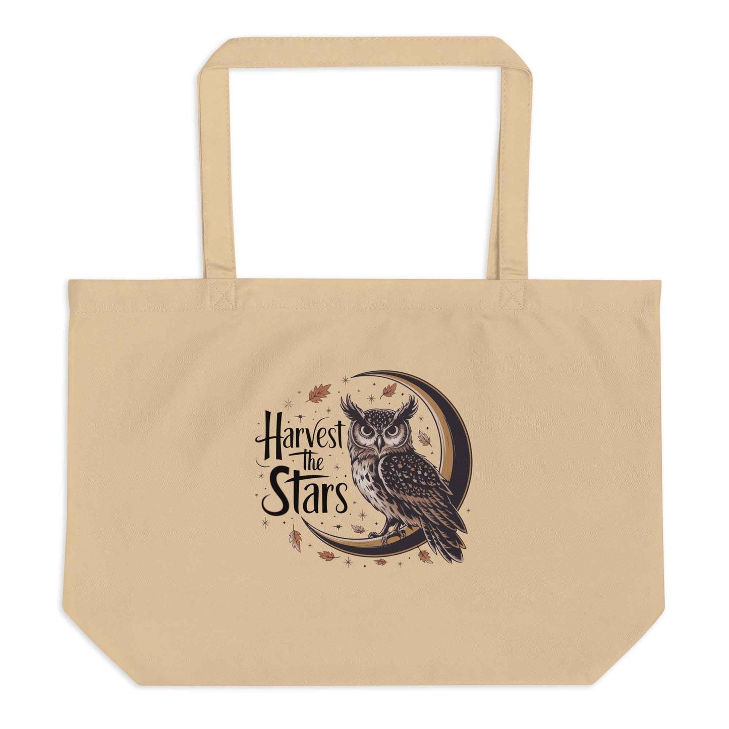 Large Organic Tote Bag: Owl Themed Spacious, Durable, and Eco-Friendly for Every Day Dudeily