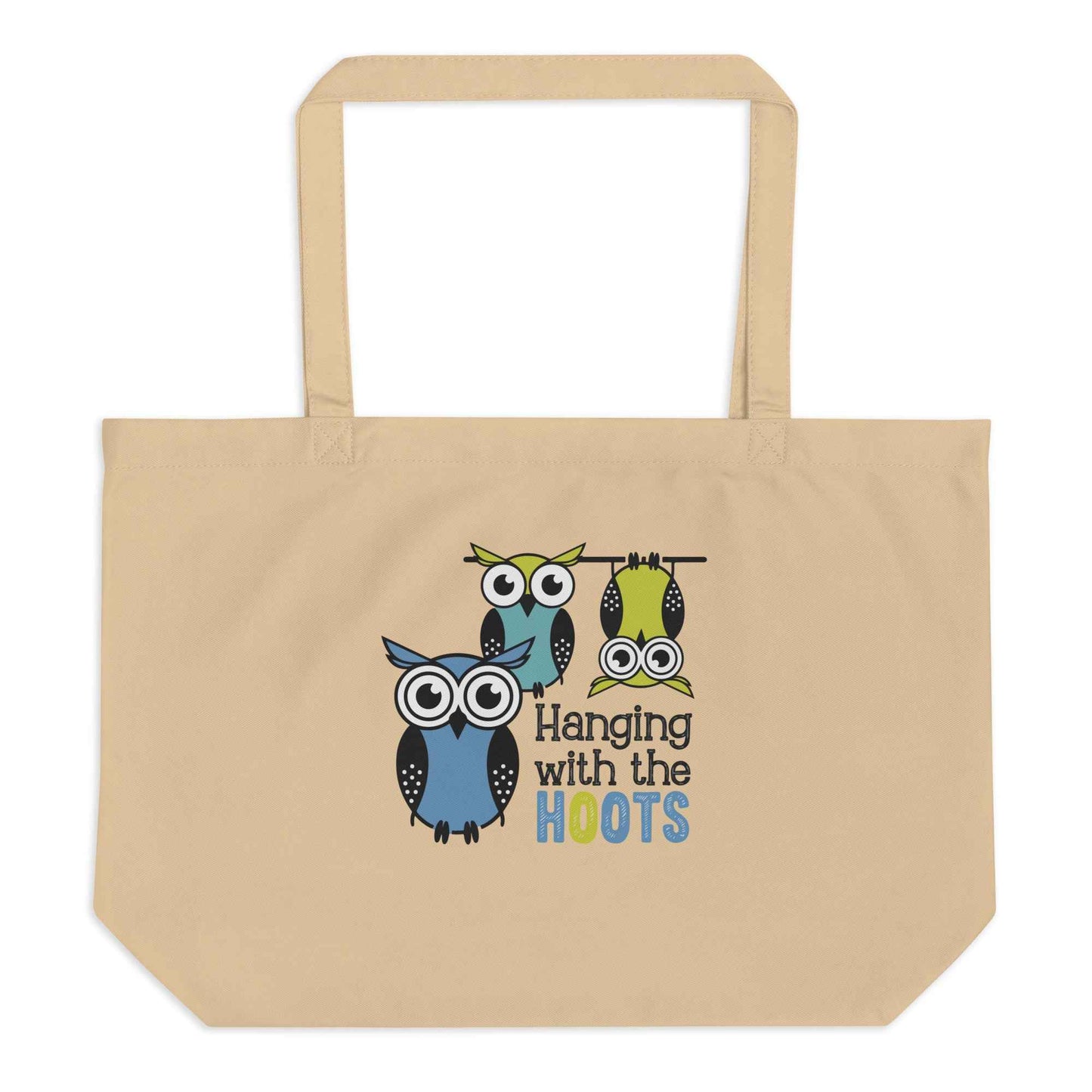 Large Organic Tote Bag: Owl Themed Spacious, Durable, and Eco-Friendly for All Your Essentials Dudeily