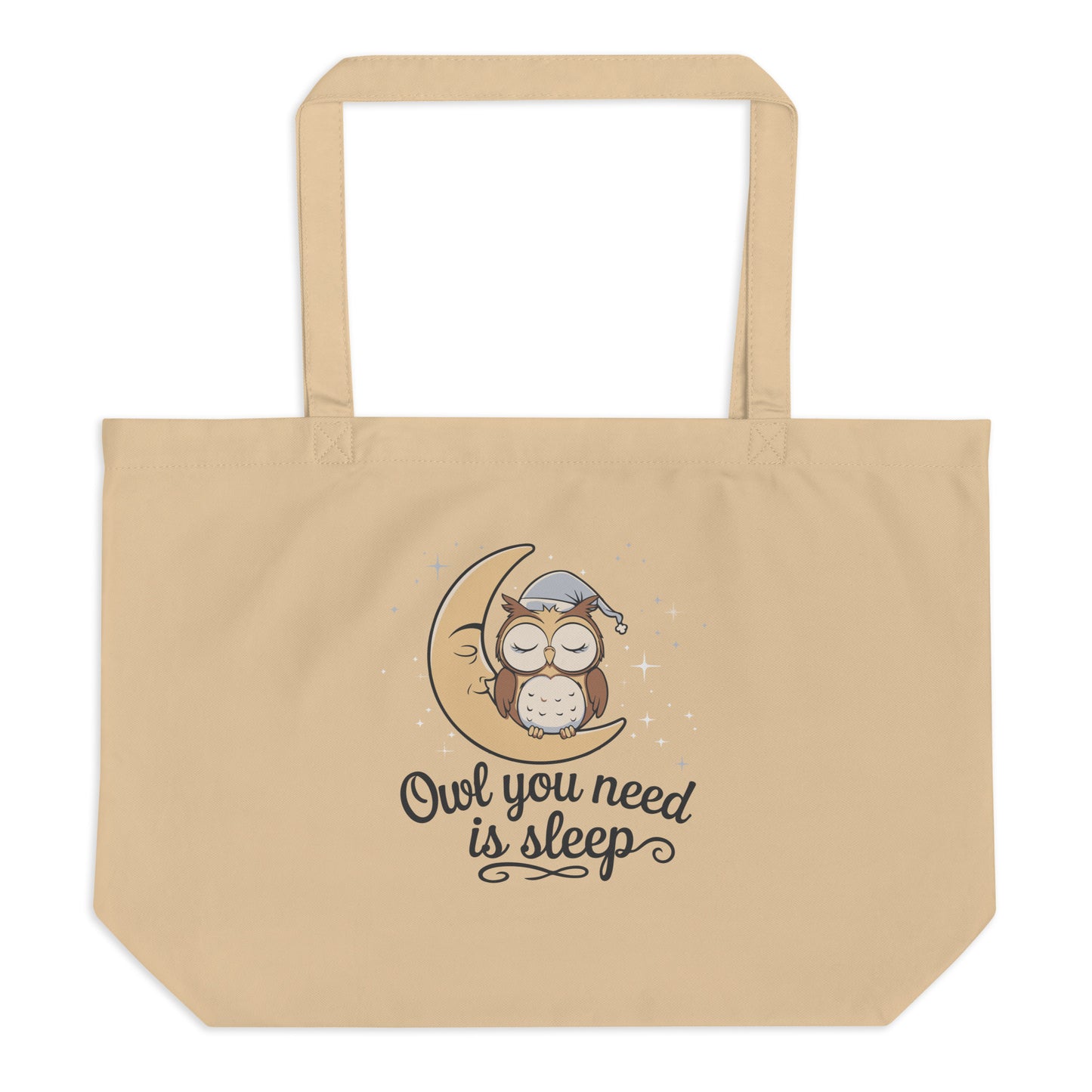 Large Organic Tote Bag: Owl Themed Spacious, Durable, and Eco-Friendly for Your Daily Essentials Dudeily