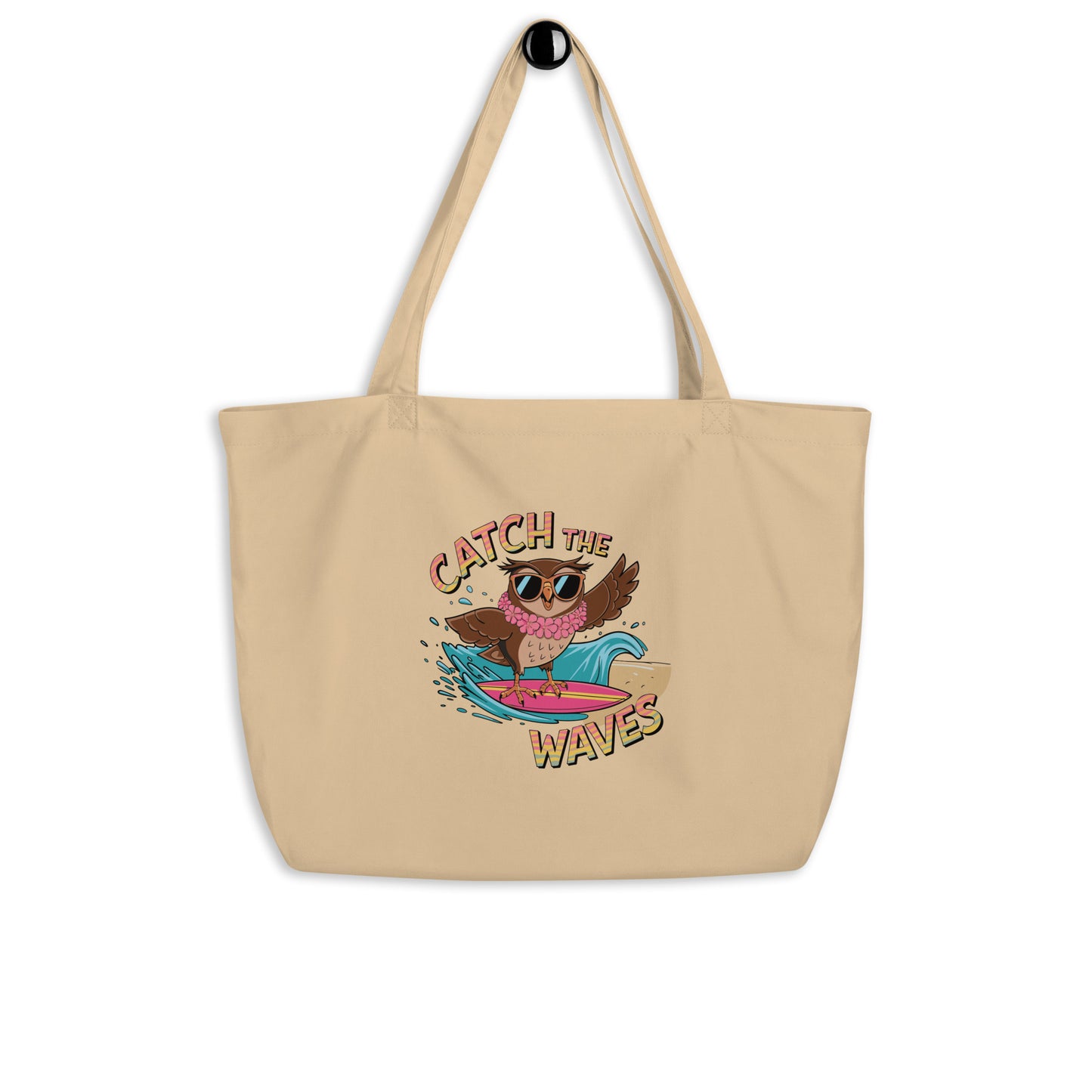 Large Organic Tote Bag: Owl Themed Spacious, Sustainable, and Durable for Everyday Use Oyster Dudeily