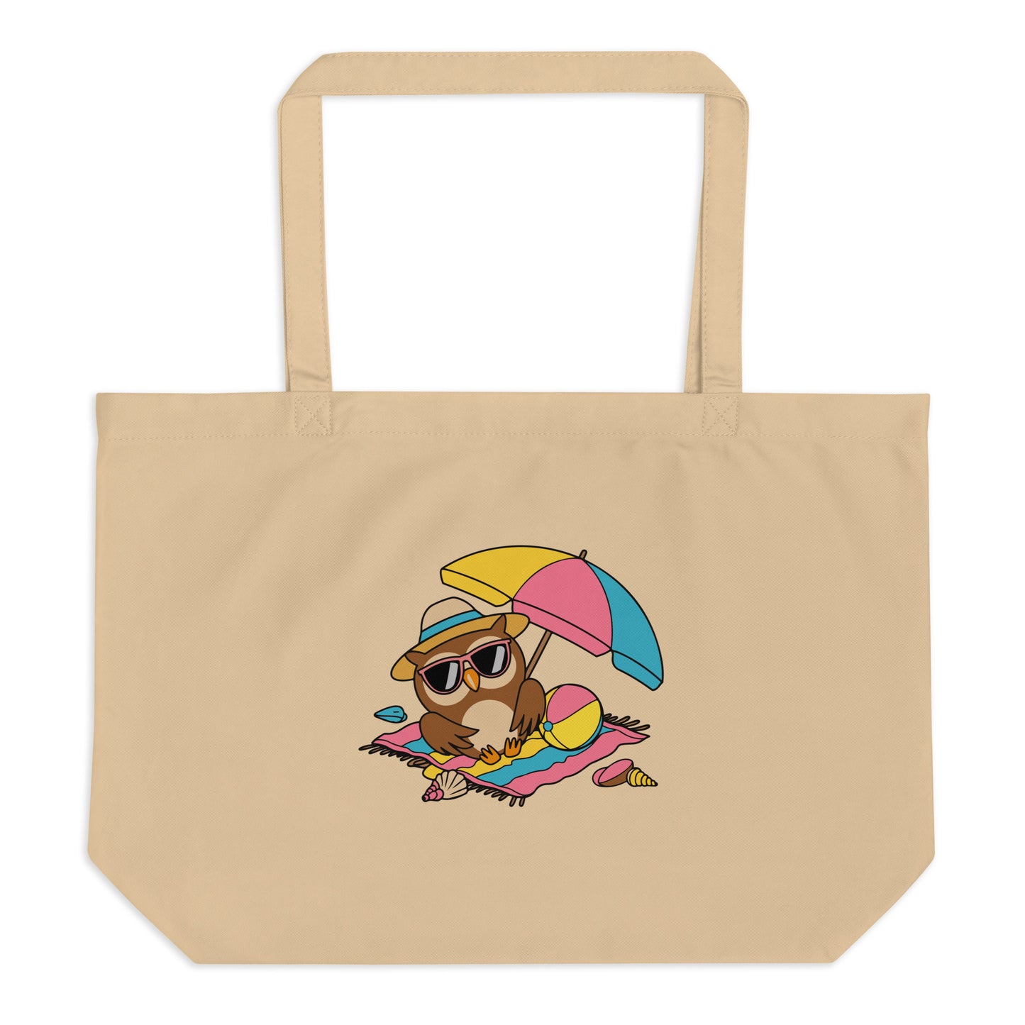Large Organic Tote Bag - Owl Themed Eco-Friendly, Reusable, Stylish Shopping Bag Dudeily