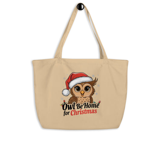 Large Organic Tote Bag: Owl Themed Eco-Friendly, Spacious, and Perfect for Everyday Use Oyster Dudeily