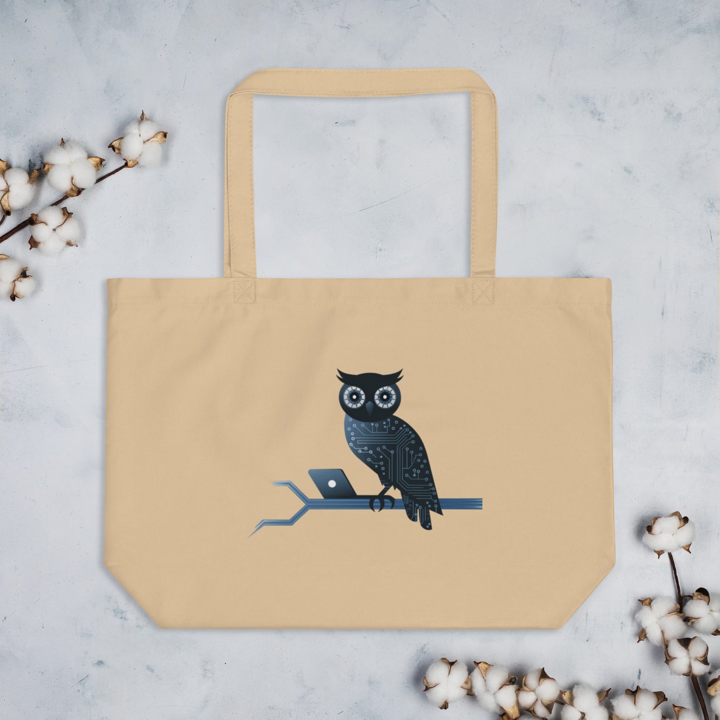 Large Organic Tote Bag: Eco-Friendly and Practical for Owl Lovers Dudeily