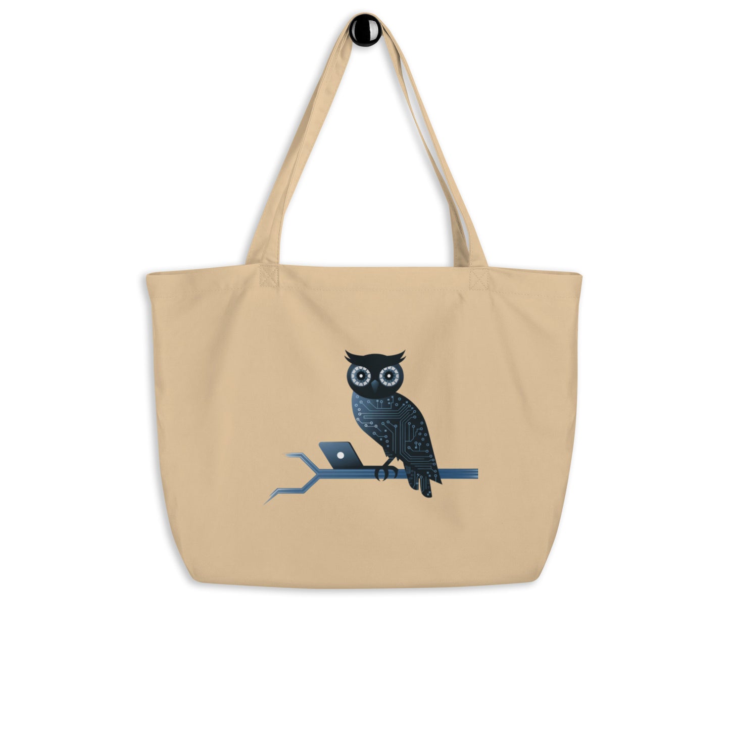 Large Organic Tote Bag: Eco-Friendly and Practical for Owl Lovers Oyster Dudeily