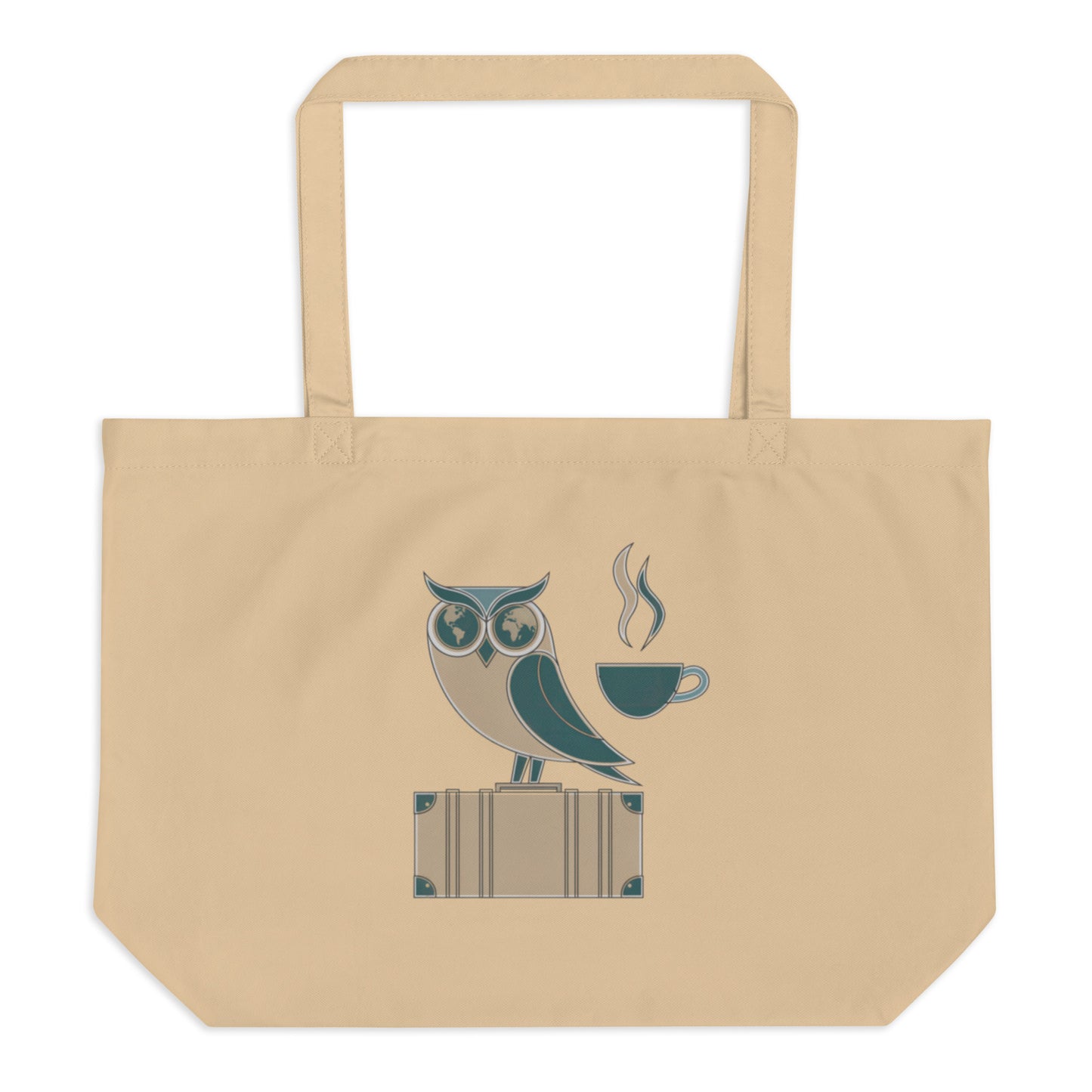 Large Organic Tote Bag: Spacious and Eco-Friendly for Owl Lovers Dudeily