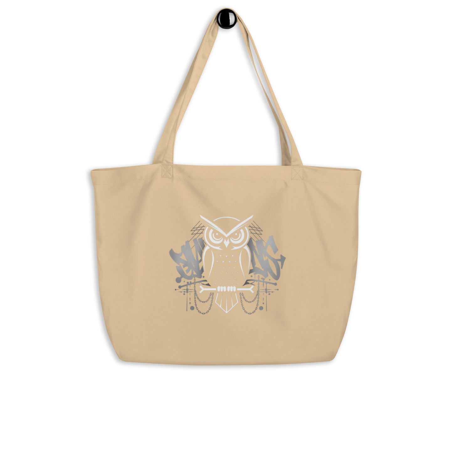 Large Organic Tote Bag: Eco-Friendly, Spacious, and Perfect for Owl Lovers Oyster Dudeily