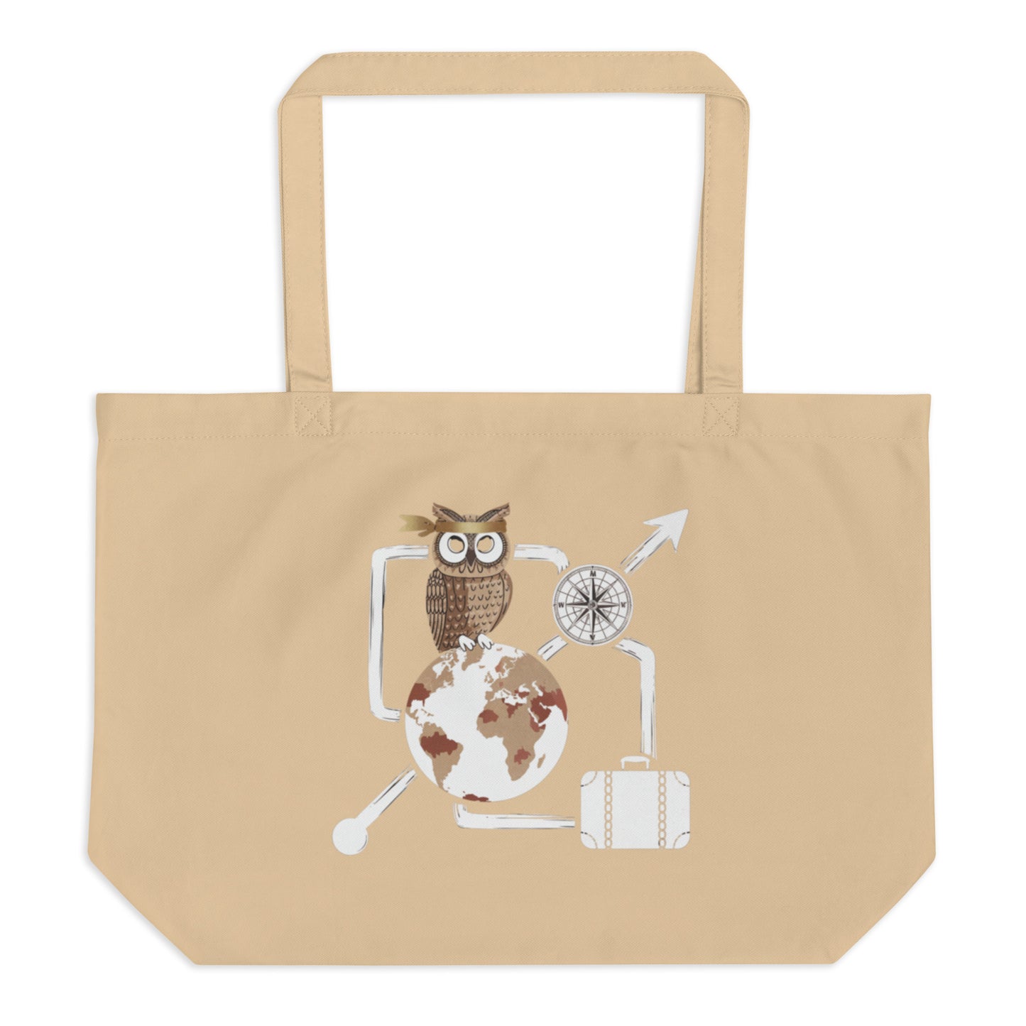 Large Organic Tote Bag: Eco-Conscious and Practical for Owl Lovers Dudeily