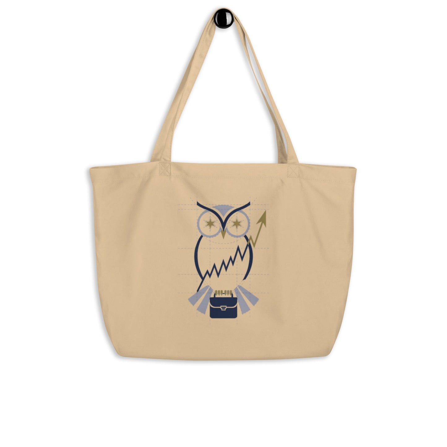 Large Organic Tote Bag: Eco-Friendly, Spacious, and Perfect for Owl Lovers Oyster Dudeily
