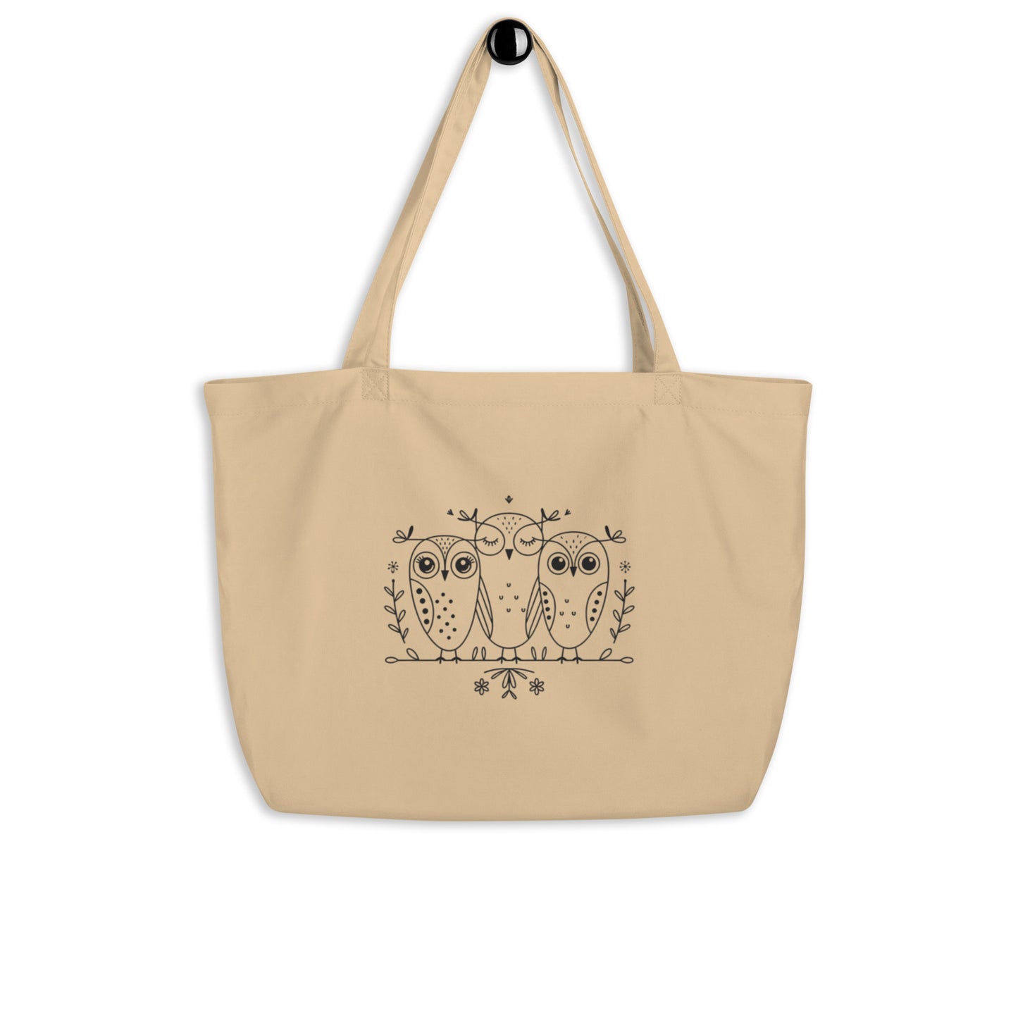 Large Organic Tote Bag: Eco-Friendly, Spacious, and Perfect for Owl Lovers Default Title Dudeily