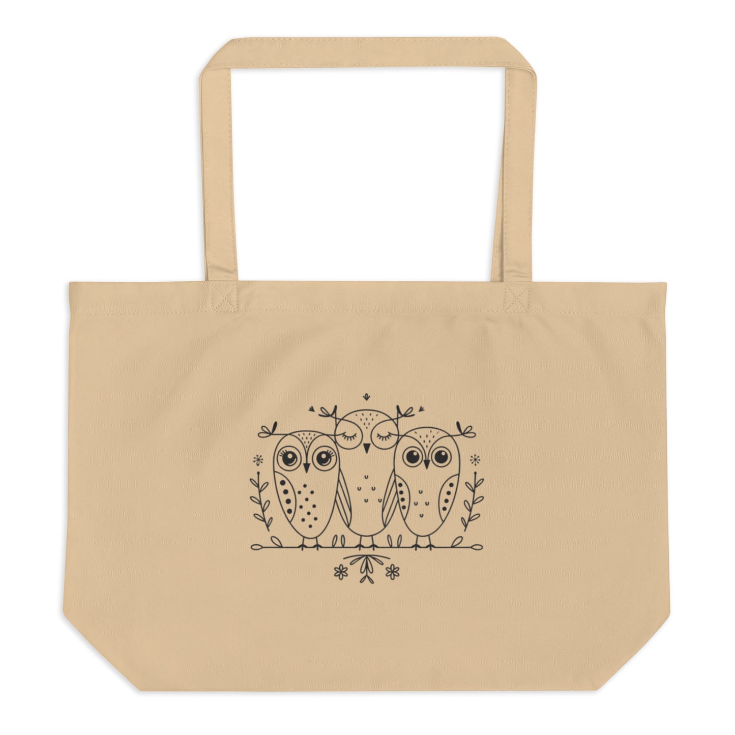 Large Organic Tote Bag: Eco-Friendly, Spacious, and Perfect for Owl Lovers Dudeily