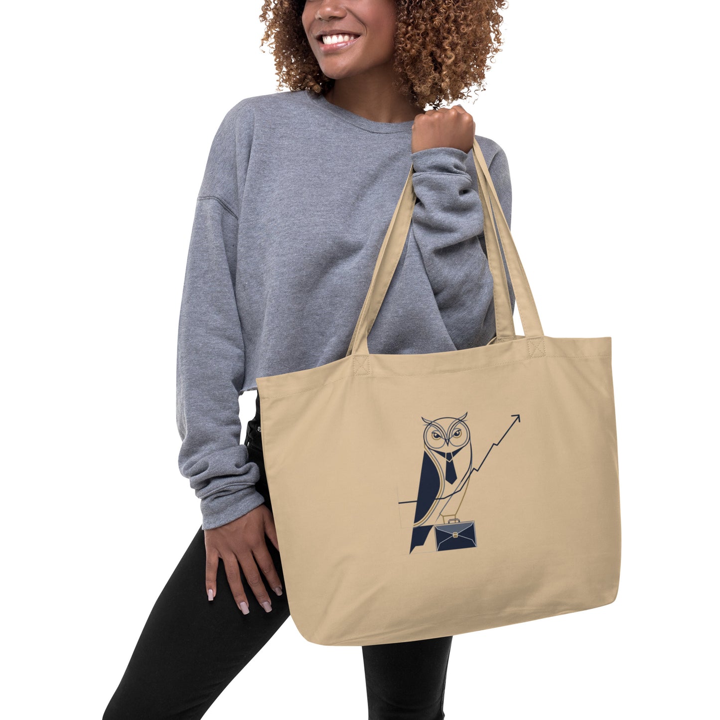 Large Organic Tote Bag: Spacious, Eco-Friendly, and Perfect for Owl Lovers Dudeily