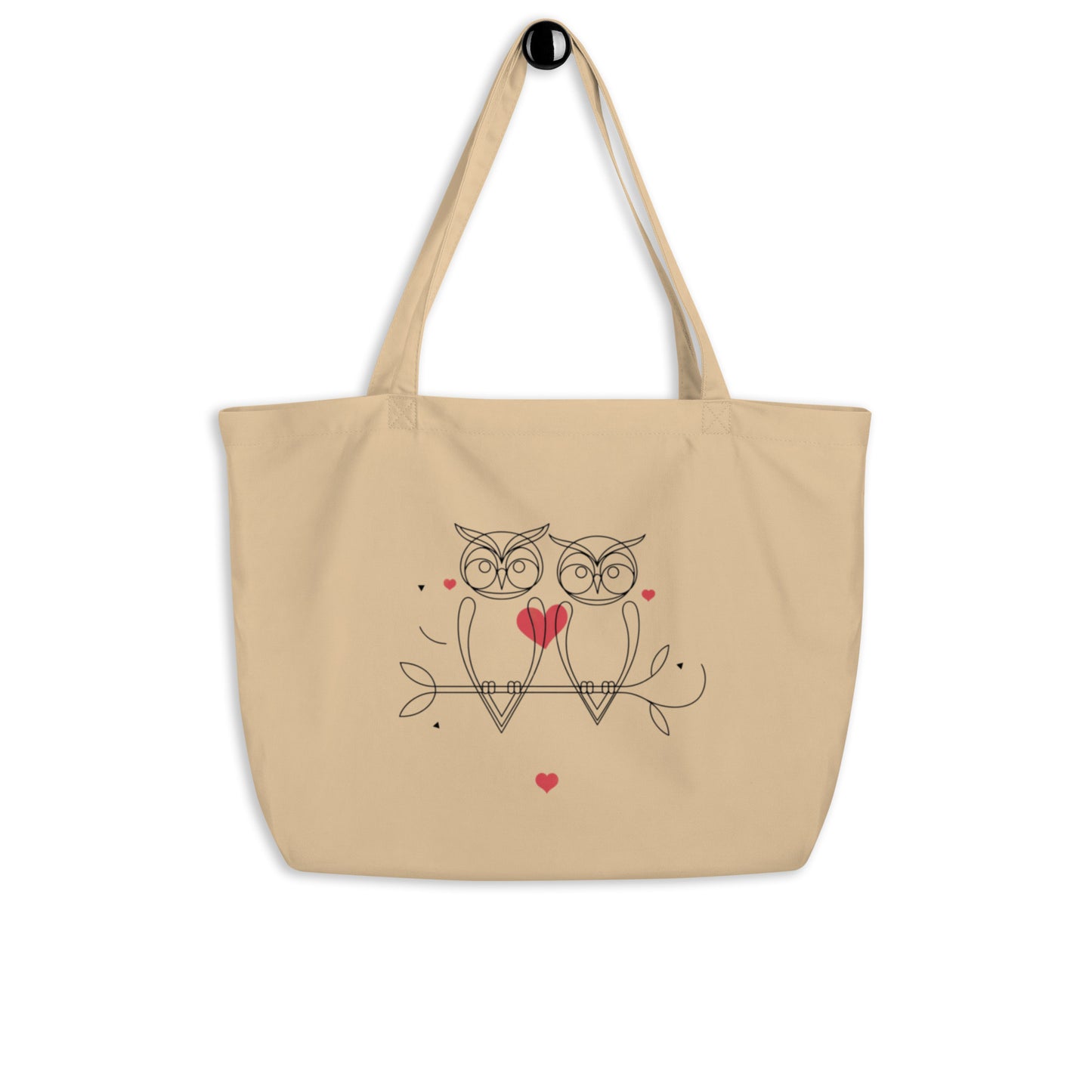 Owl-Themed Large Organic Tote Bag | Eco-Friendly & Stylish Default Title Dudeily