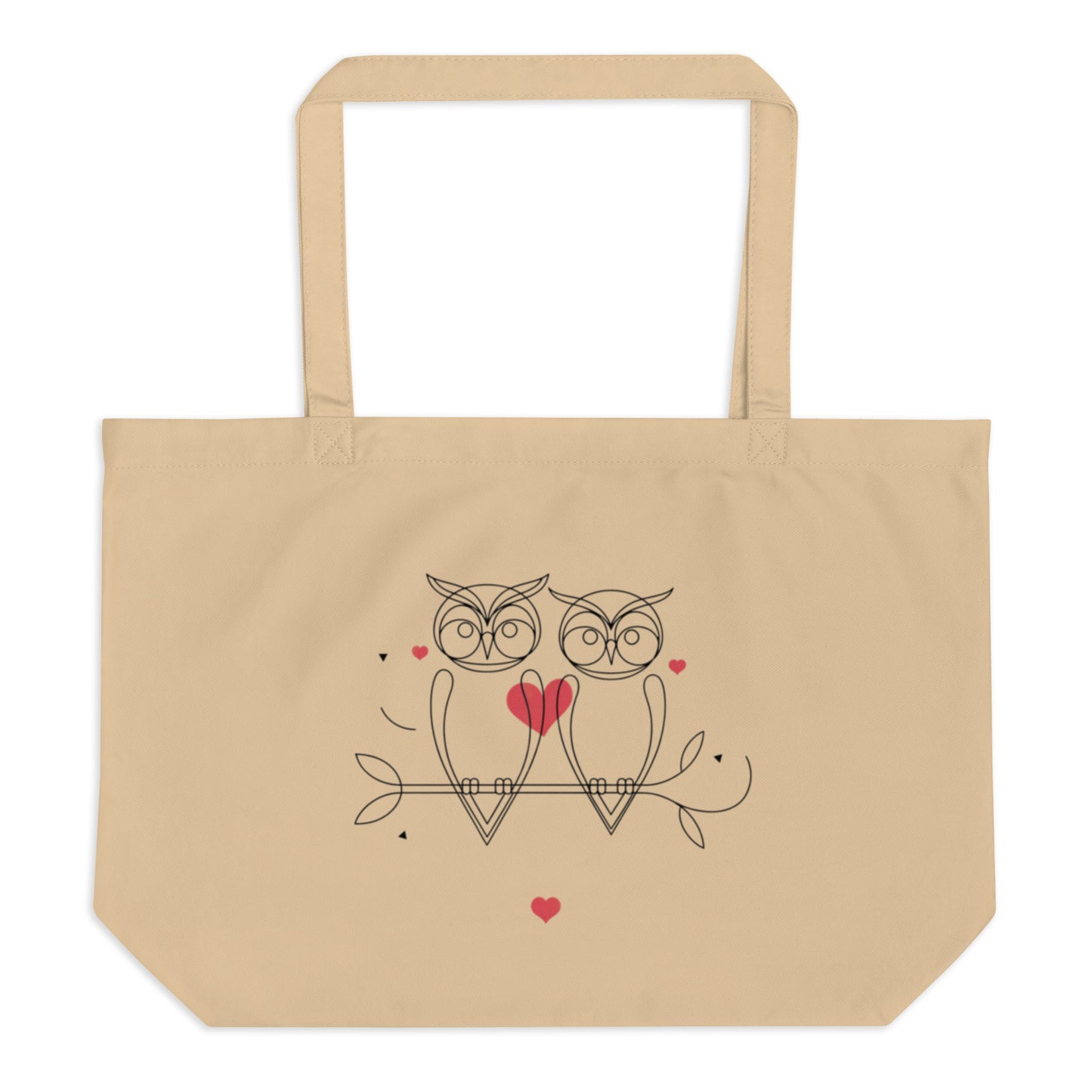 Owl-Themed Large Organic Tote Bag | Eco-Friendly & Stylish Dudeily