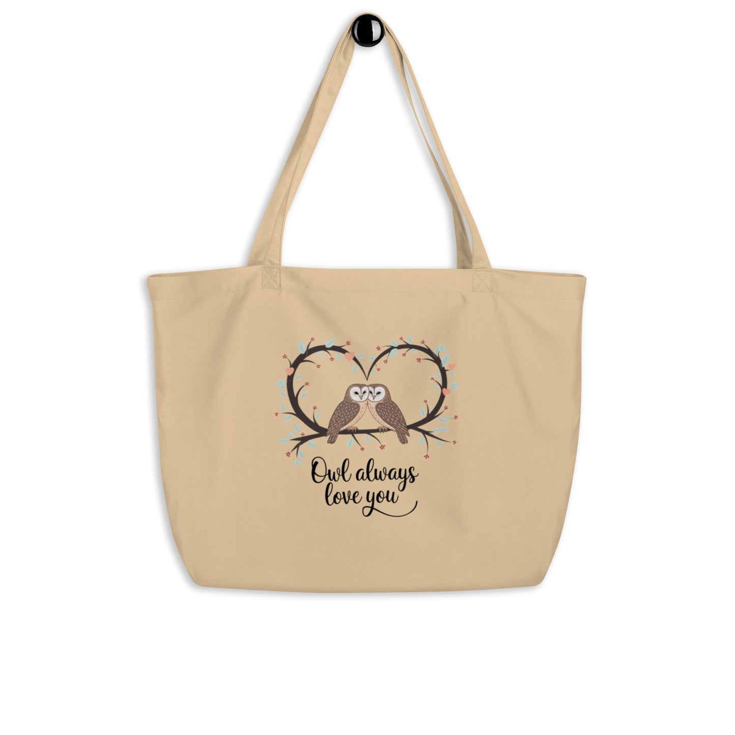 Owl-Themed Large Organic Tote Bag | Eco-Friendly & Stylish Default Title Dudeily