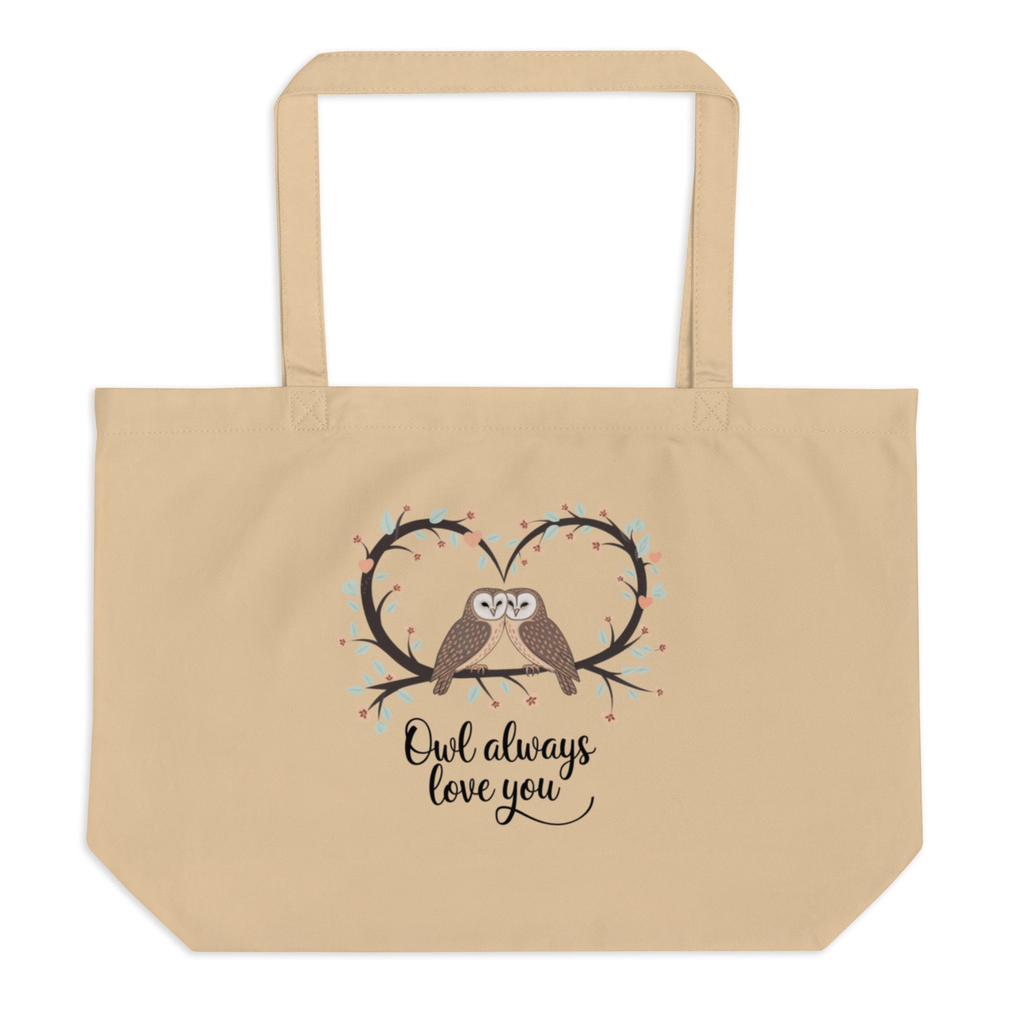 Owl-Themed Large Organic Tote Bag | Eco-Friendly & Stylish Dudeily