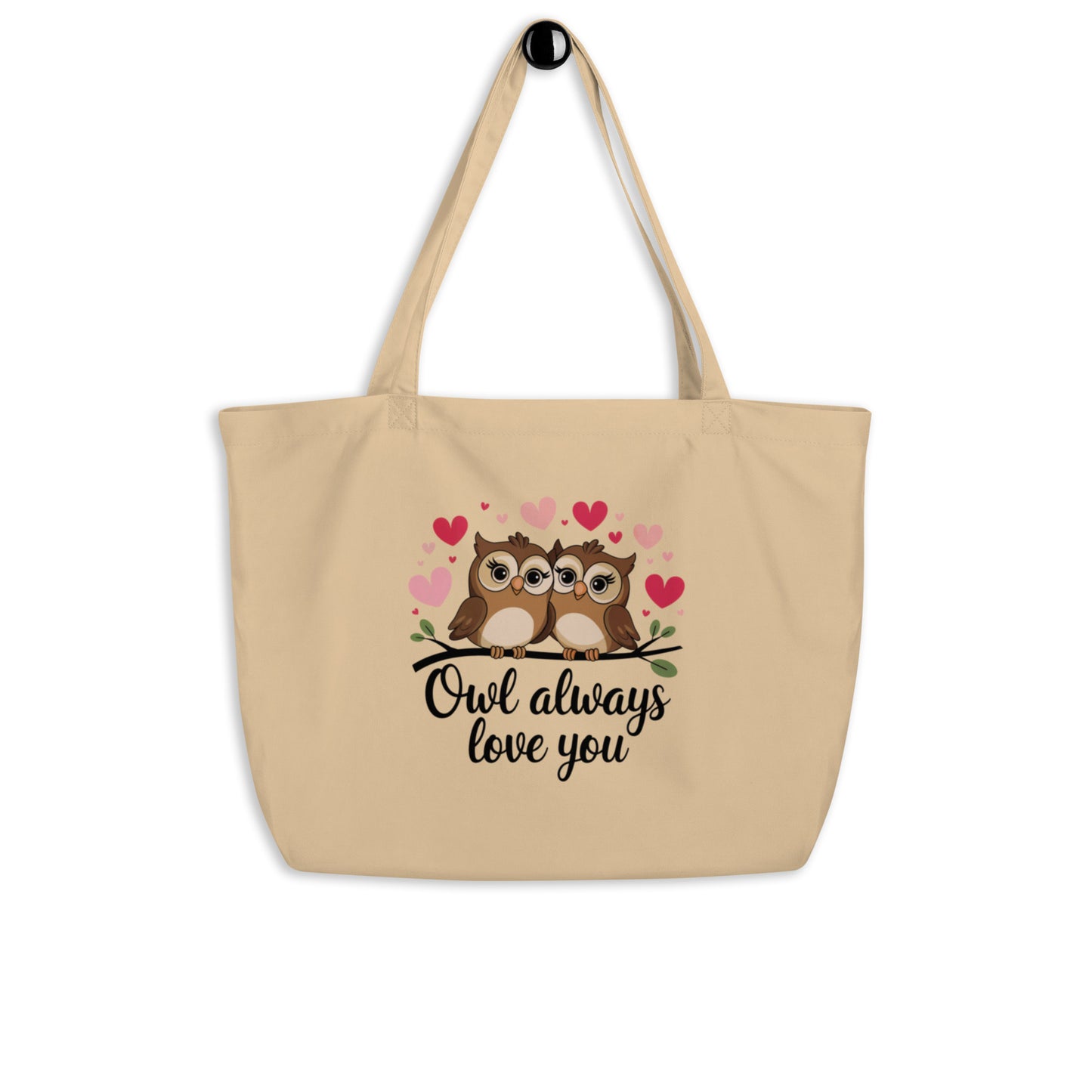 Owl-Themed Large Organic Tote Bag | Spacious & Eco-Friendly Default Title Dudeily