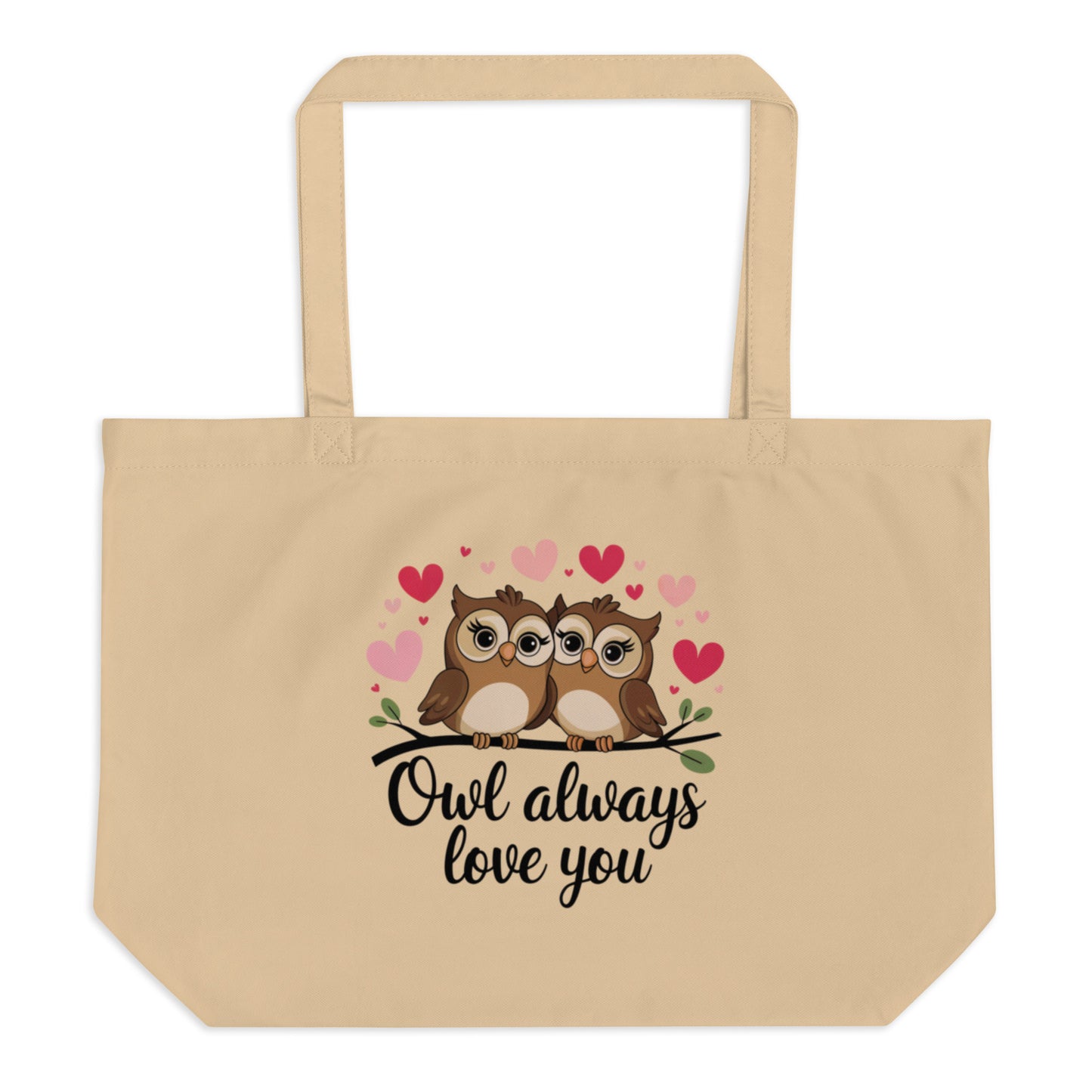 Owl-Themed Large Organic Tote Bag | Spacious & Eco-Friendly Dudeily