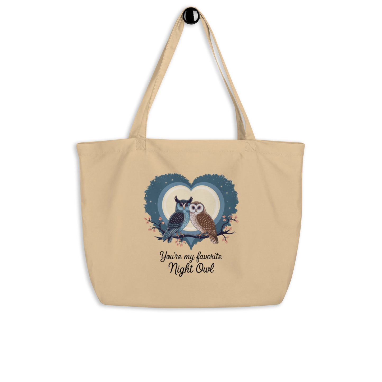Owl-Themed Large Organic Tote Bag | Stylish and Eco-Friendly Default Title Dudeily