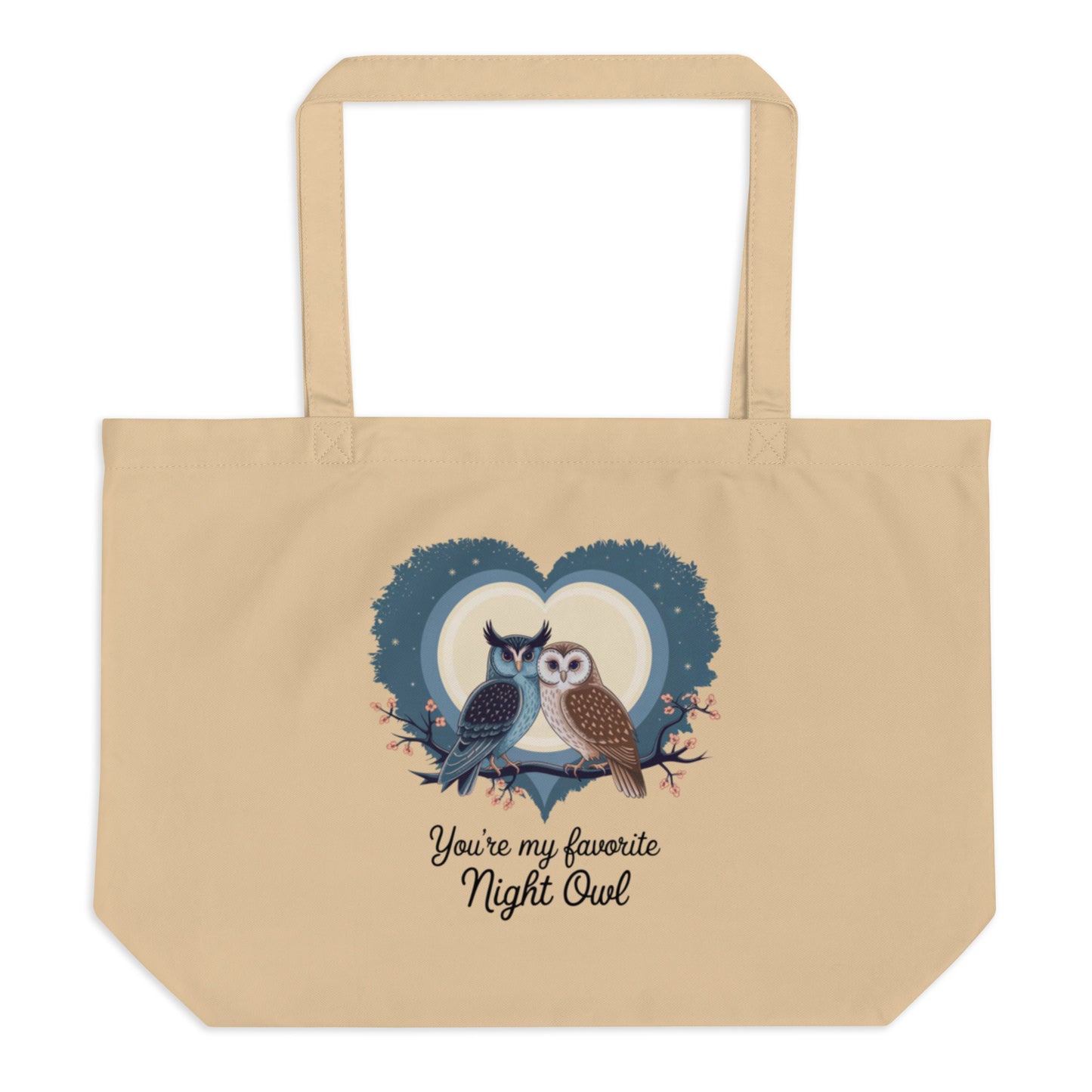 Owl-Themed Large Organic Tote Bag | Stylish and Eco-Friendly Dudeily
