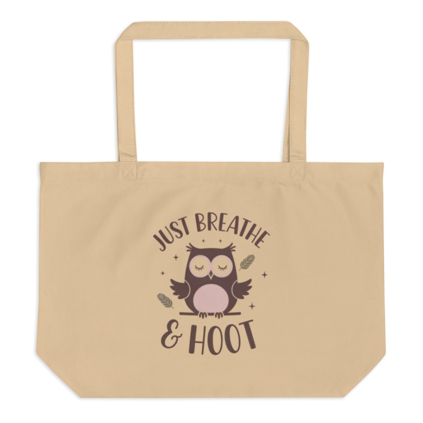 Large Organic Tote Bag | Sustainable & Spacious for Owl Lover Dudeily