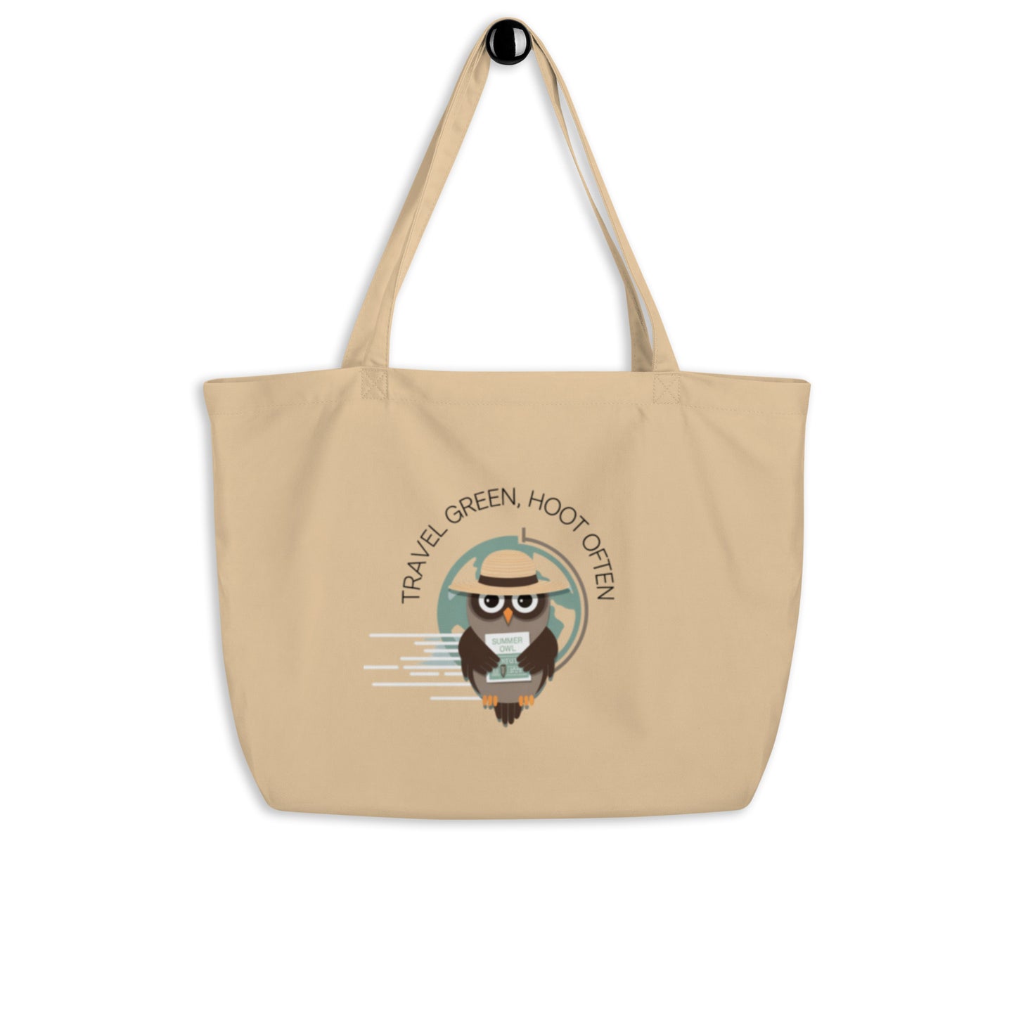 Large Organic Tote Bag | Owl Themed Sustainable & Spacious Default Title Dudeily