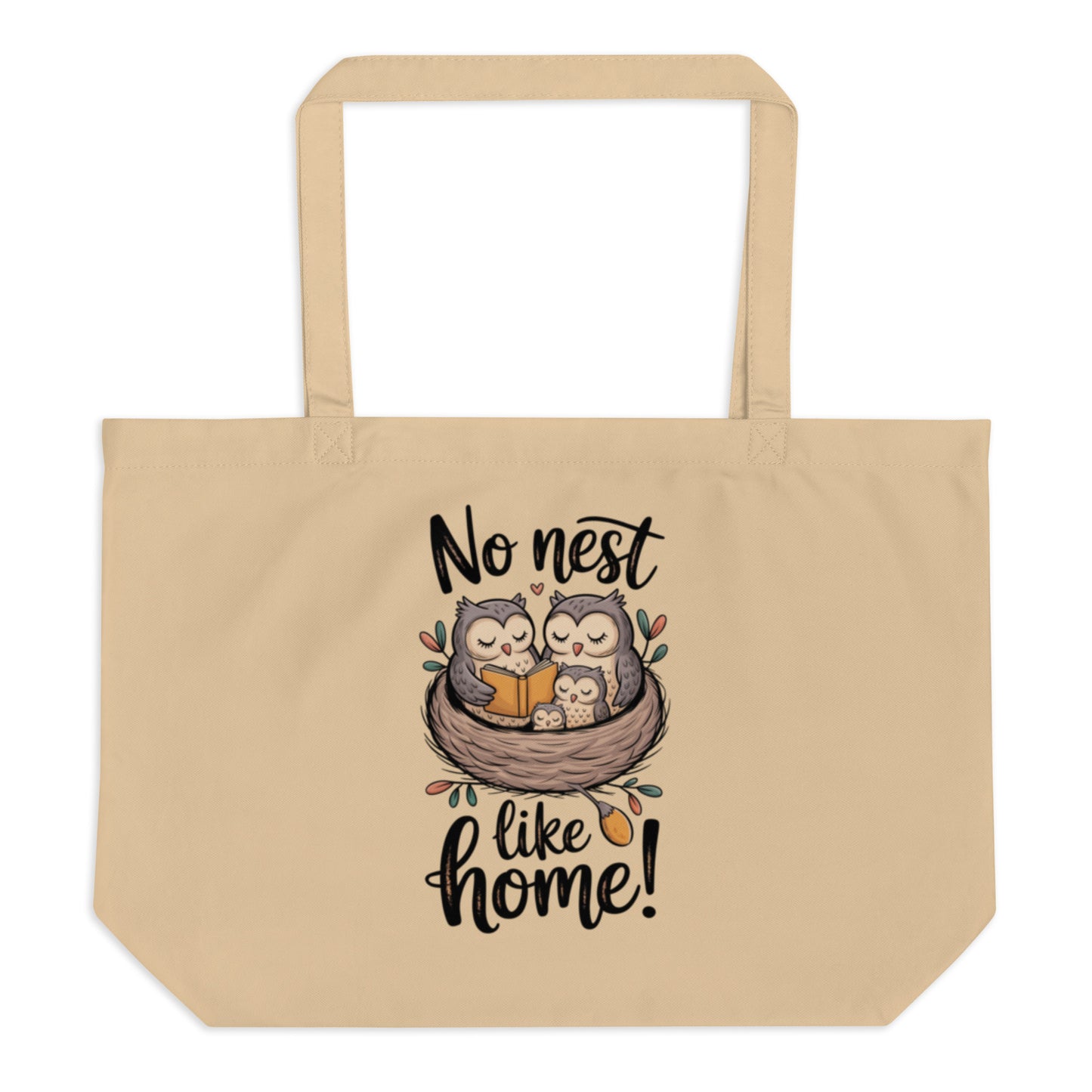 OwlNest Large Organic Tote Bag – Eco Style with Room to Spare Dudeily