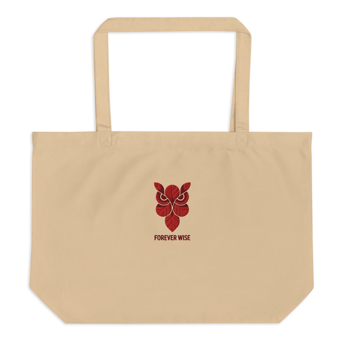 Owl Large Organic Tote Bag: 'Forever Wise' in Fall | Sustainable Fashion USA Dudeily
