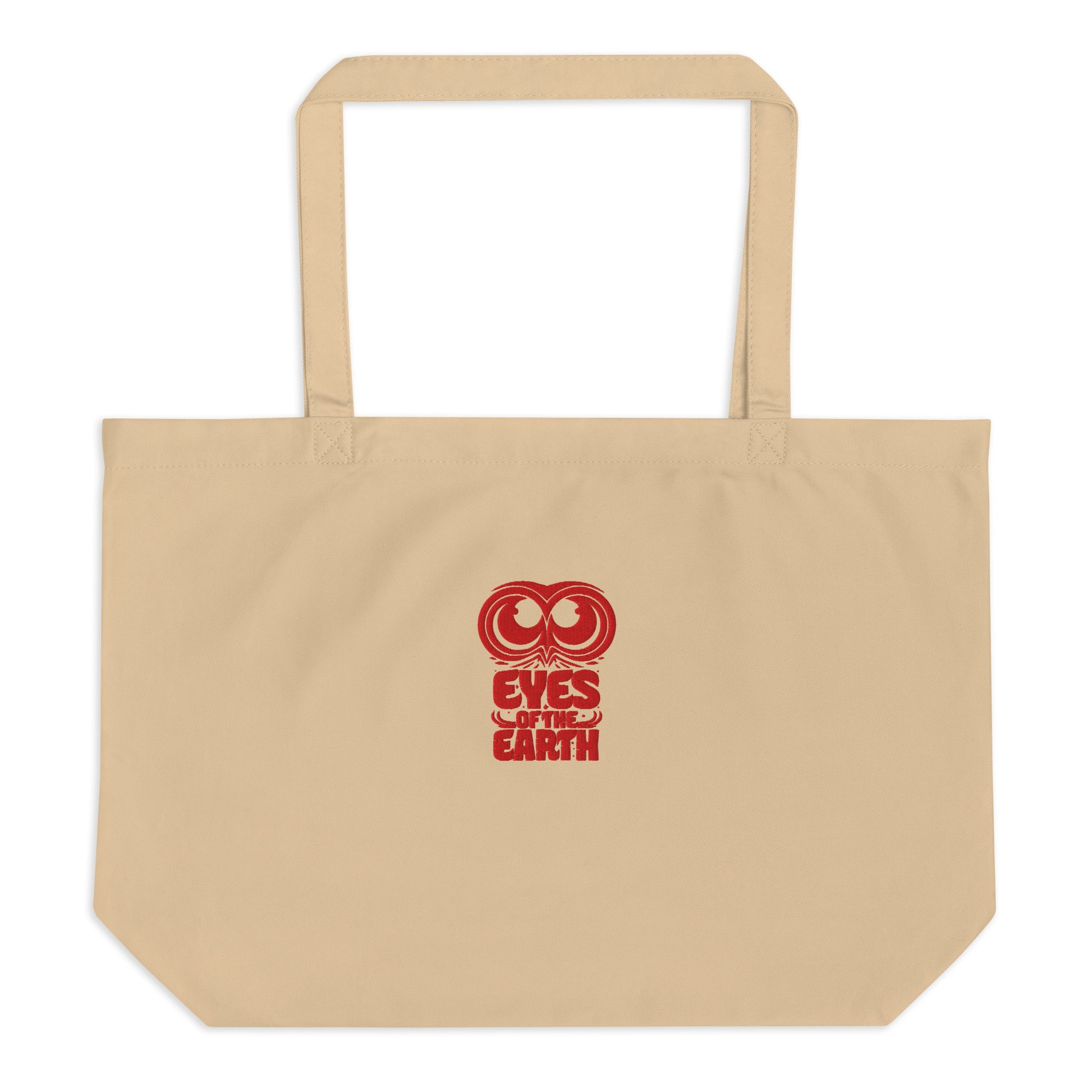 Owl Large Organic Tote Bag: 'Eyes of the Earth' in Fall | Sustainable Fashion USA Dudeily
