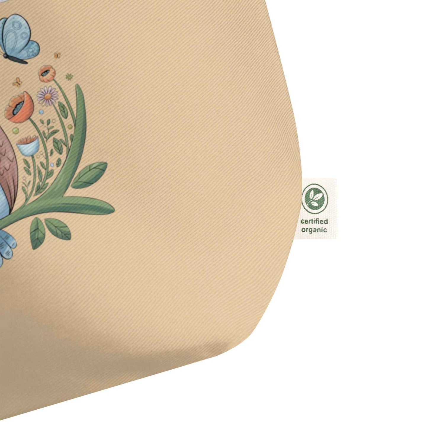 Owl Large Eco-Friendly Organic Tote Bags - Durable & Roomy Shopping Solution Dudeily