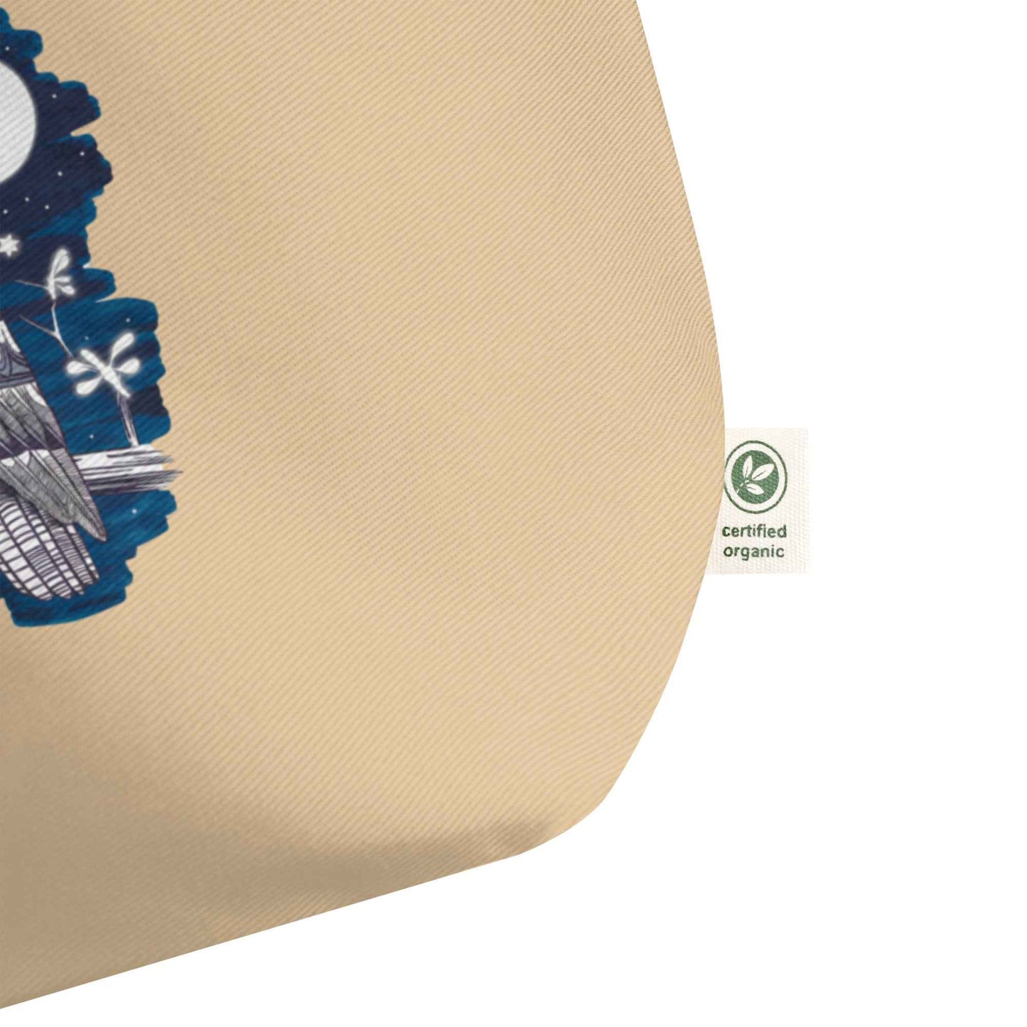 Owl Large Organic Tote Bag - Sustainable, Spacious, Perfect for Every Day Dudeily