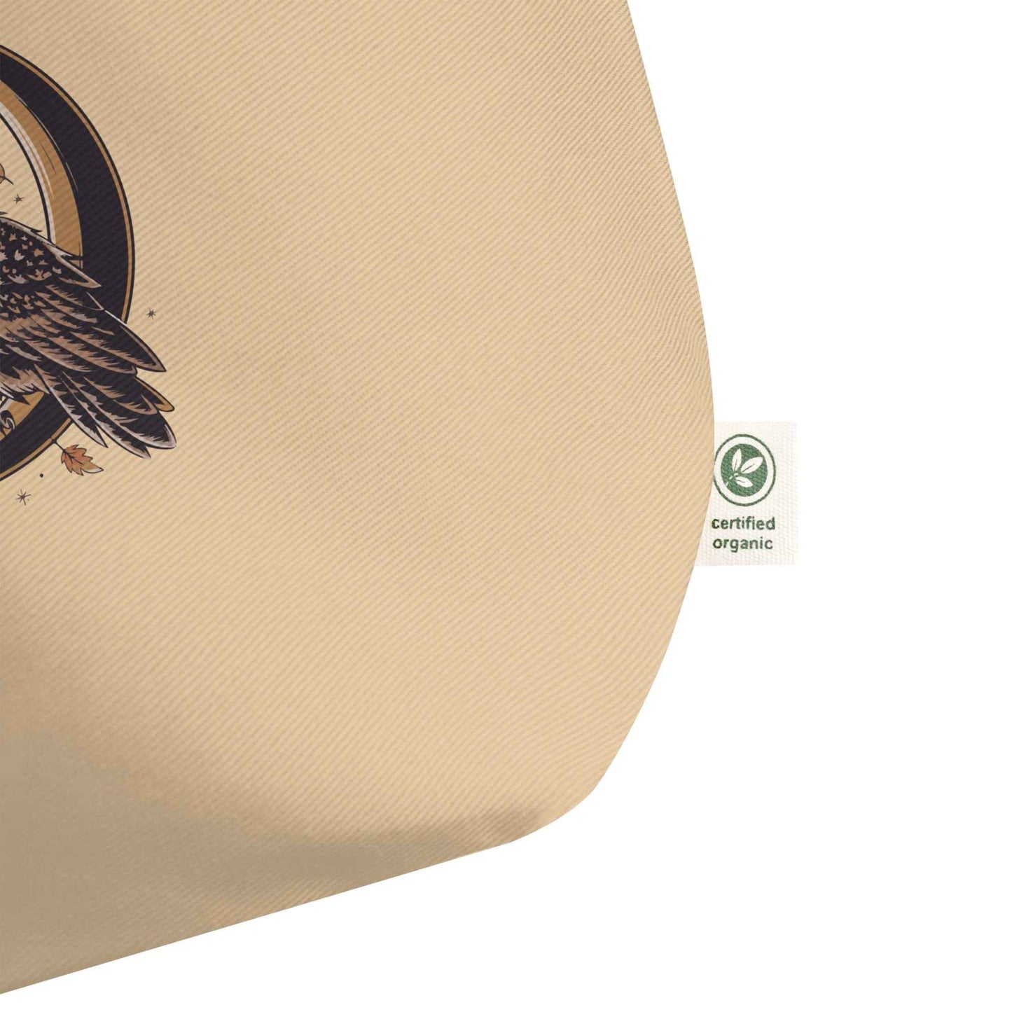 Large Organic Tote Bag: Owl Themed Spacious, Durable, and Eco-Friendly for Every Day Dudeily