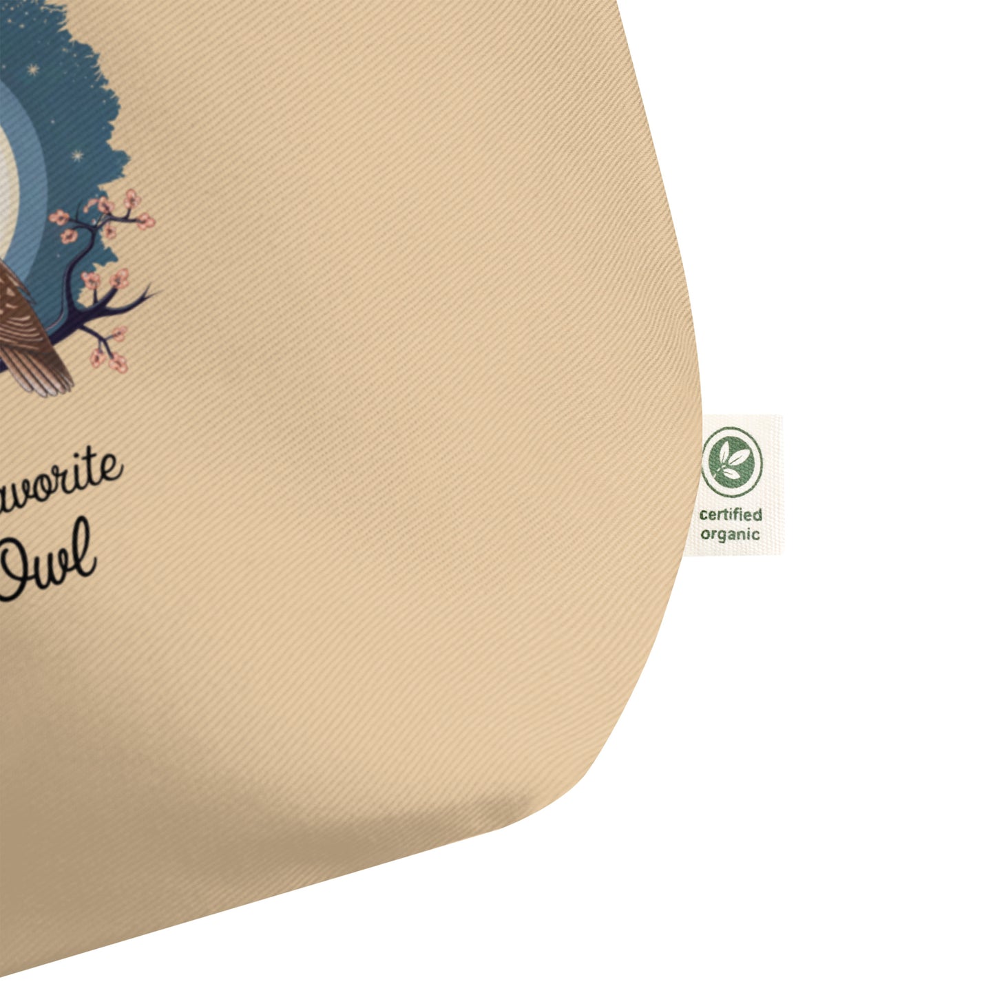 Owl-Themed Large Organic Tote Bag | Stylish and Eco-Friendly Dudeily