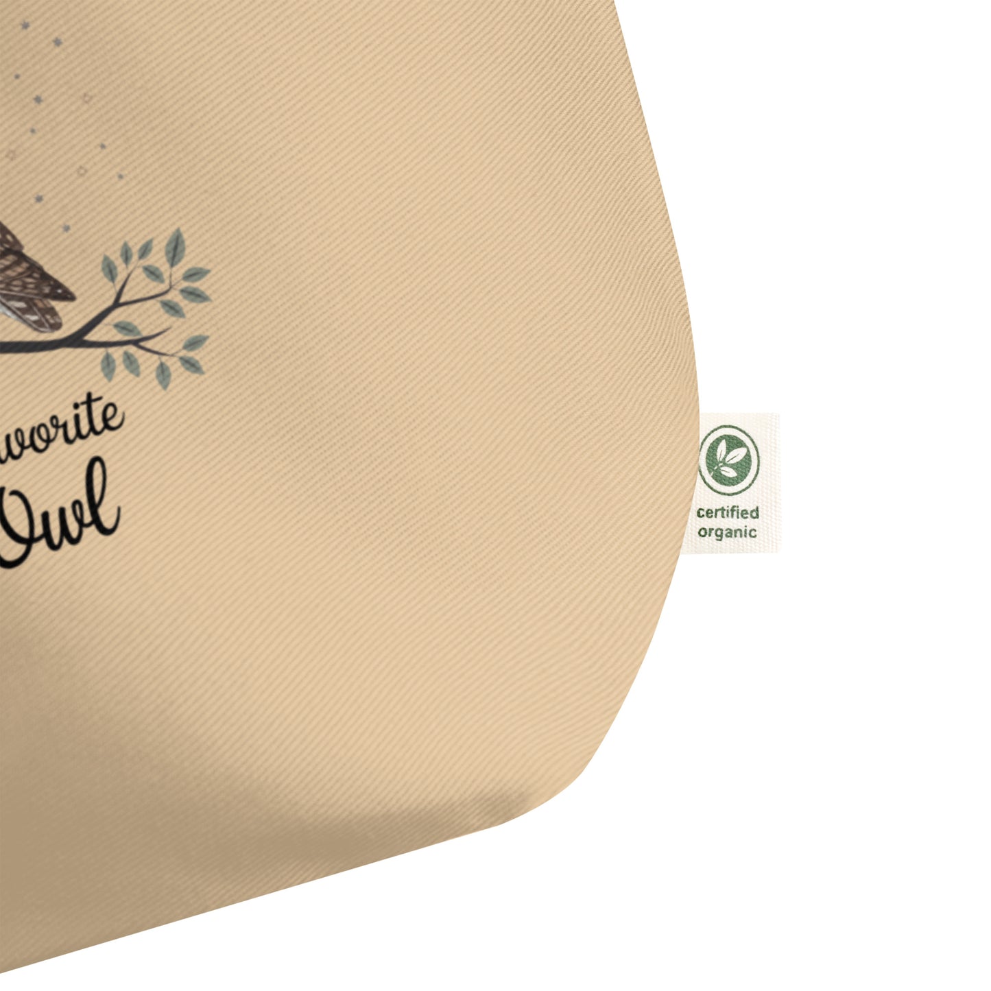 Owl-Themed Large Organic Tote Bag | Eco-Friendly & Carryall Dudeily