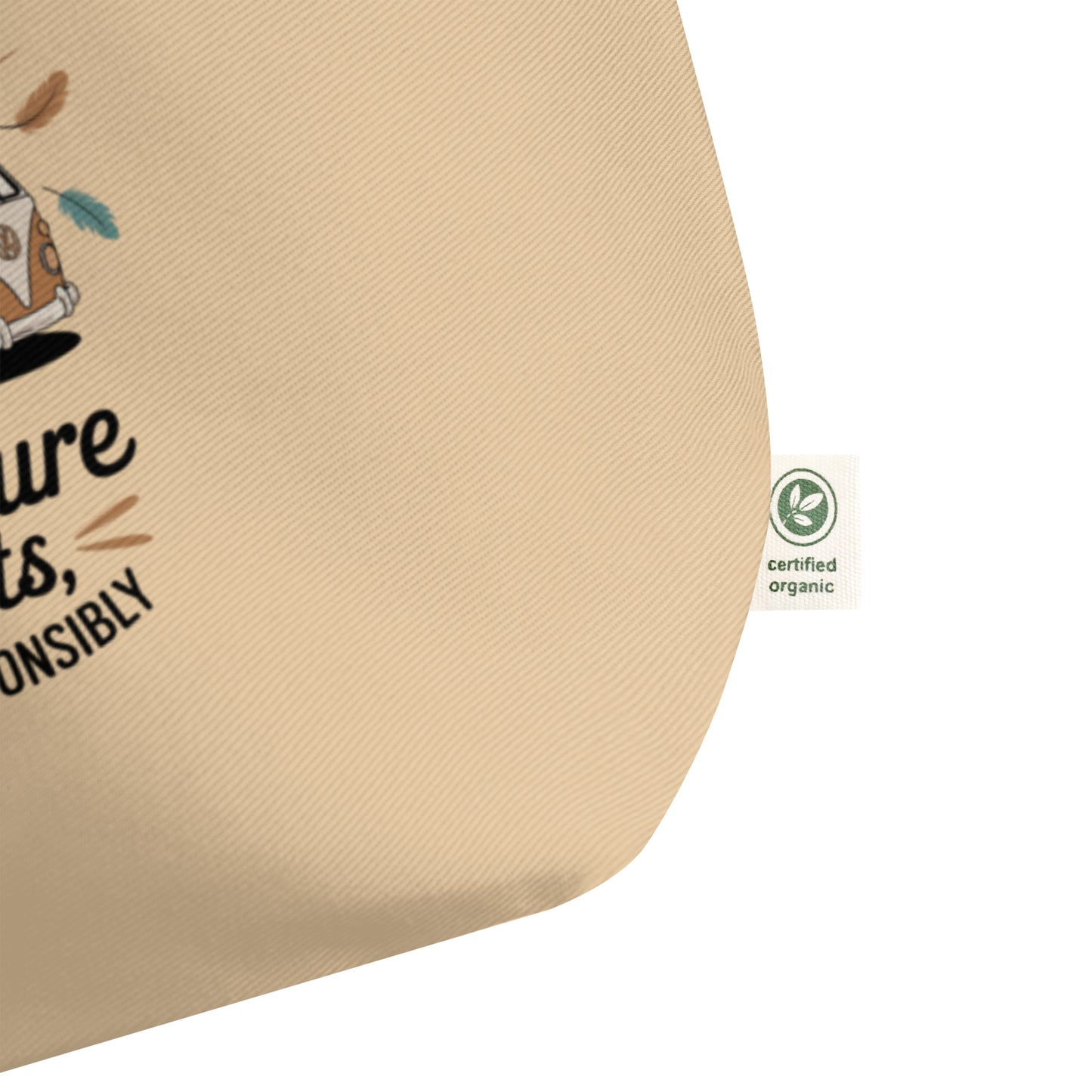 Large Organic Tote Bag | Owl Themed Spacious for Sustainable Fashion Dudeily