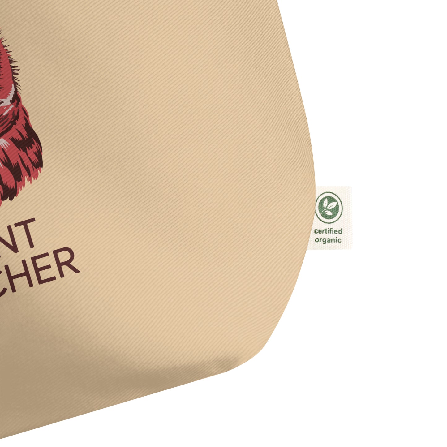 Large Organic Tote Bag: 'Silent Watcher' in Fall | Sustainable Owl Fashion USA Dudeily