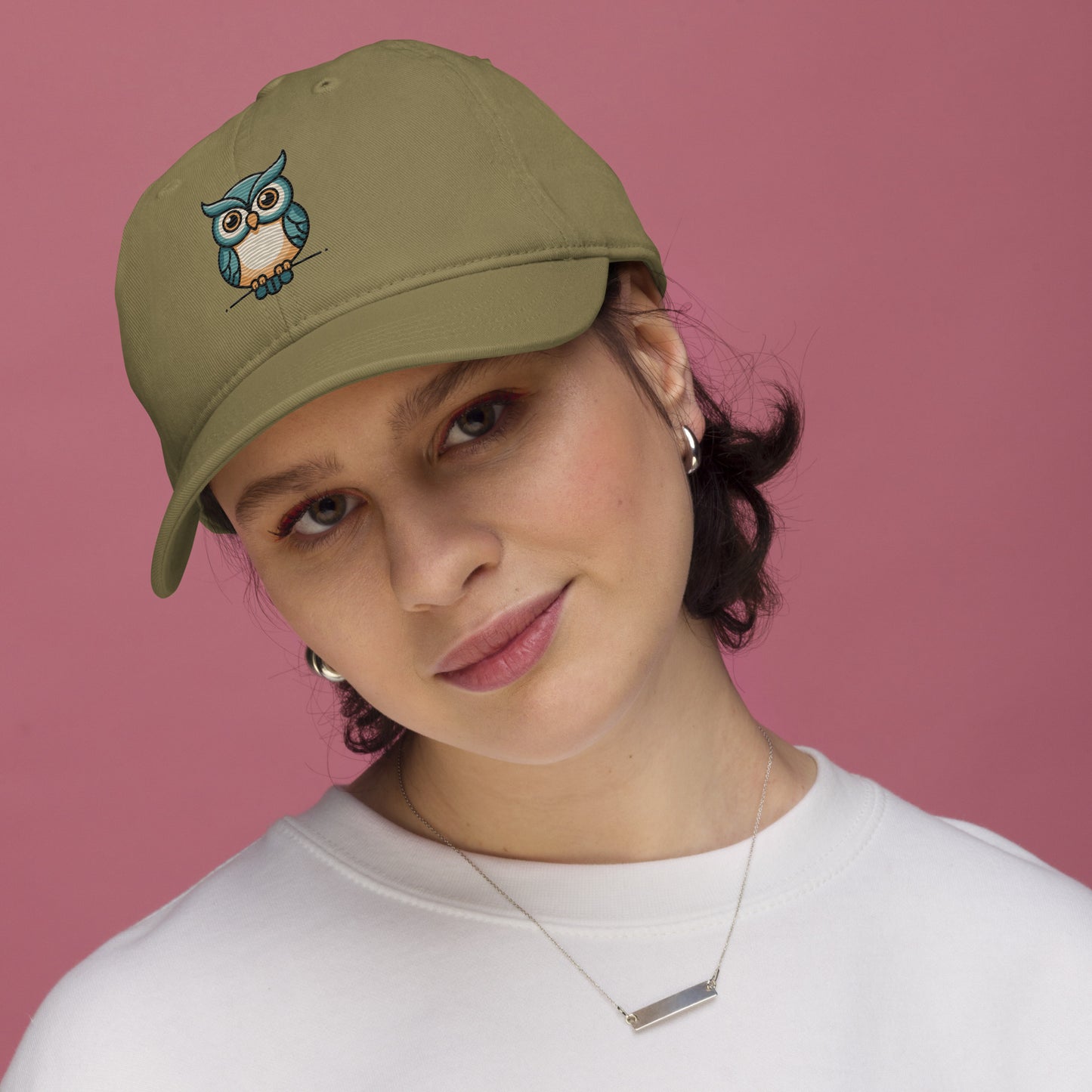 Owl-Themed Embroidered Organic Dad Hat | Sustainable Style for Father’s Day & Everyday Wear Dudeily