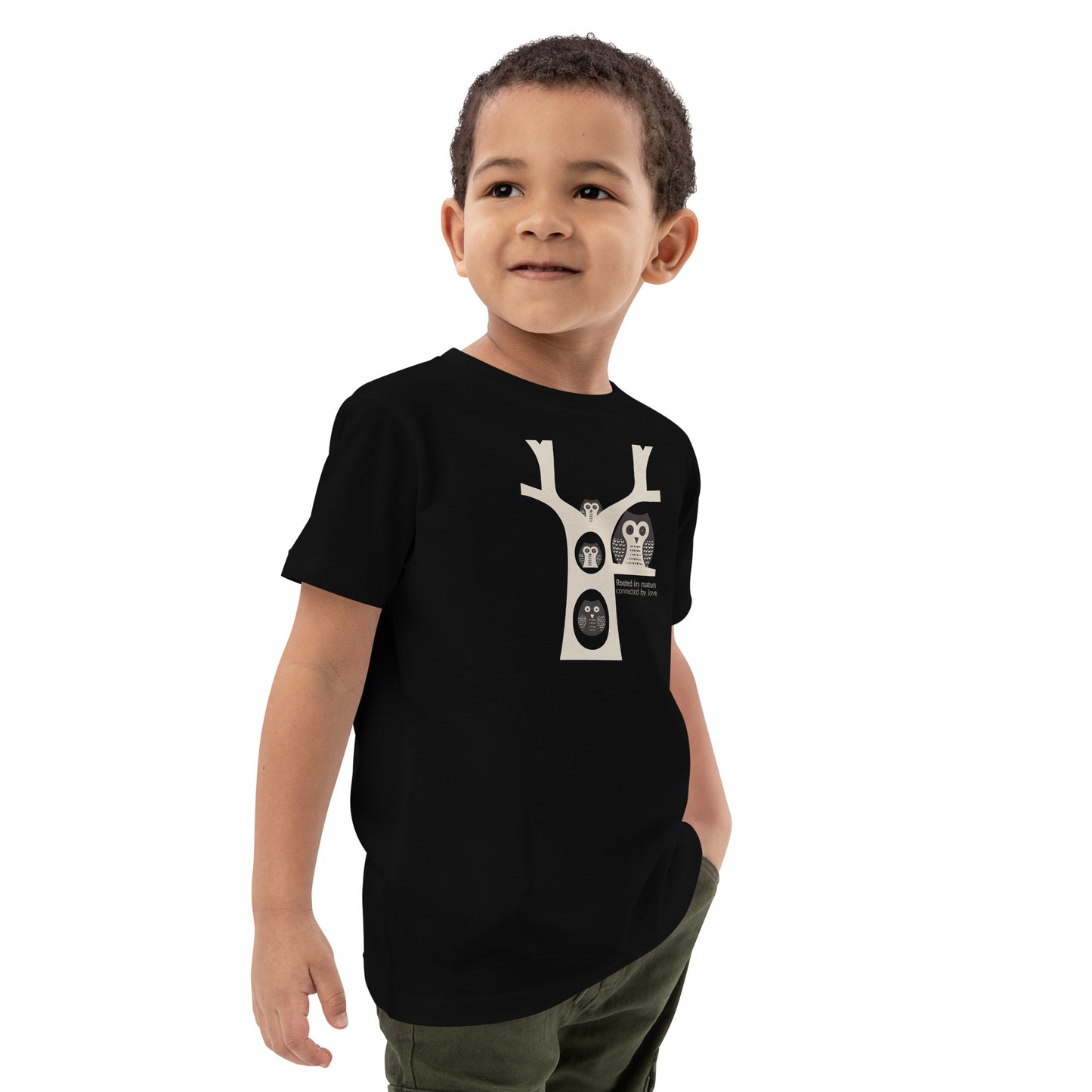 Organic Cotton Kids T-Shirt – Little Owl Tee for Family Day & Sustainable Fashion Dudeily