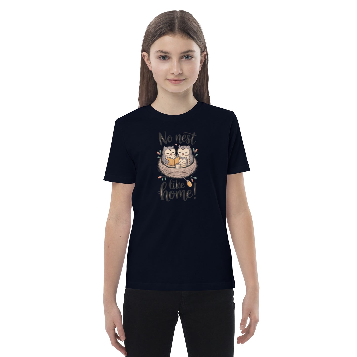 OwlNest Organic Cotton Kids T-Shirt – Soft, Safe & Sustainable French Navy Dudeily