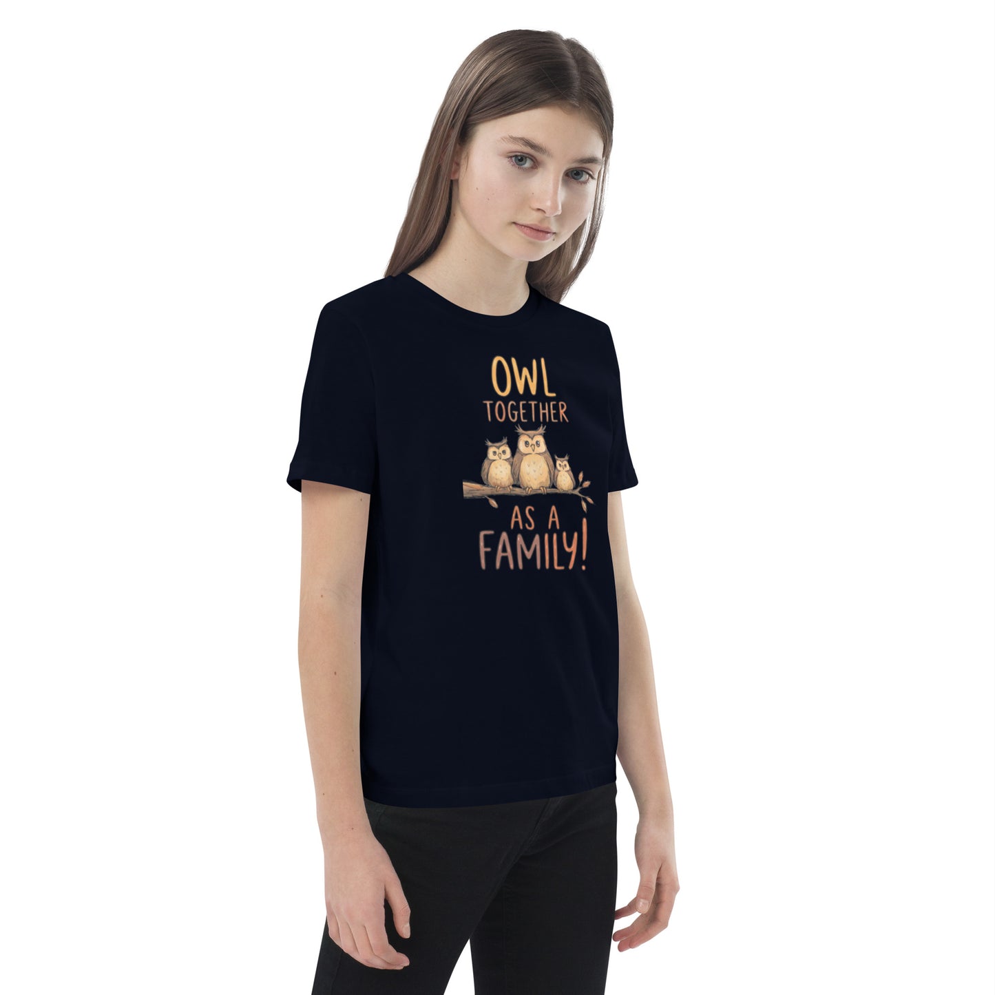 Organic Cotton Kids T-Shirt – OwlCub Sustainable Fashion Tee for Fun Family Days Dudeily