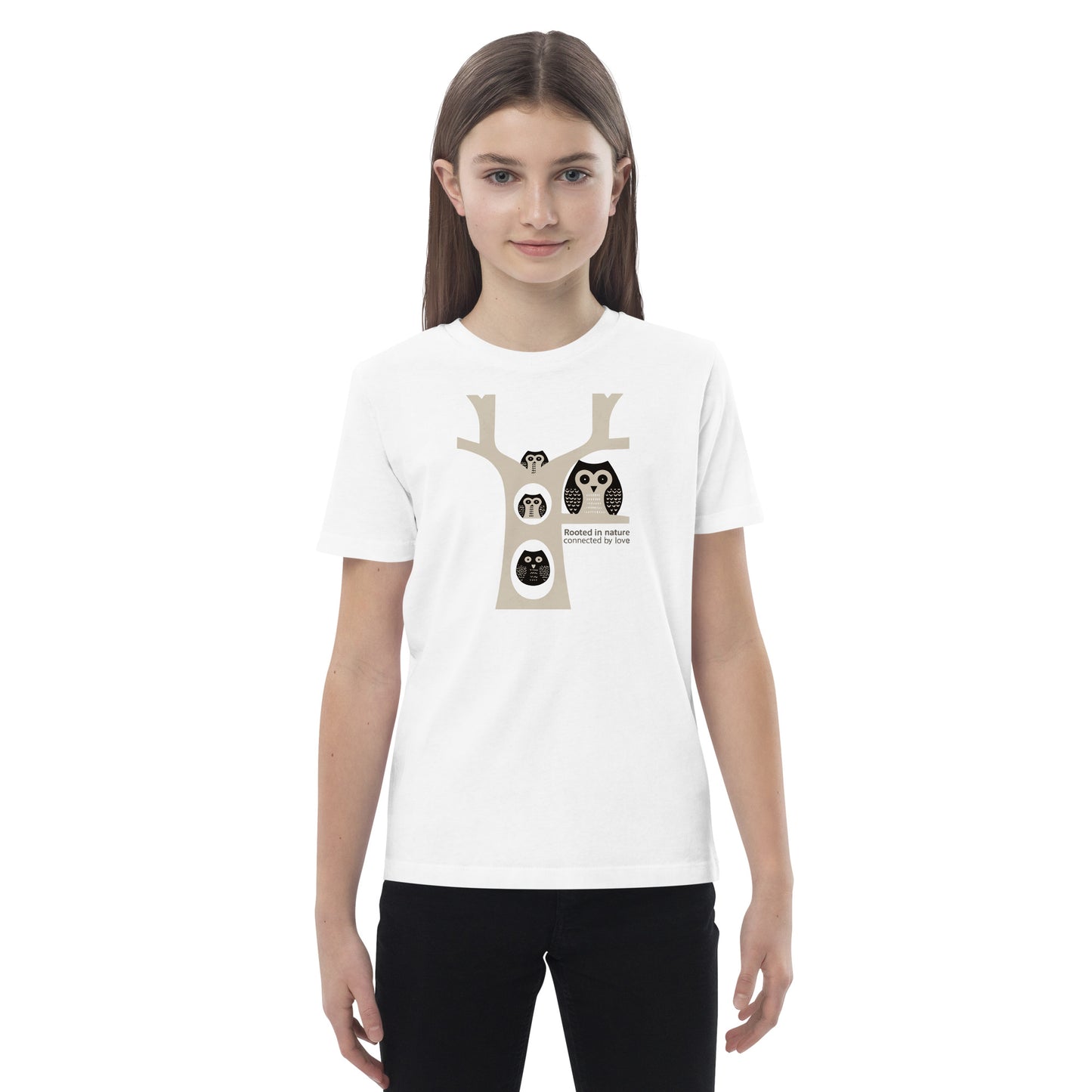 Organic Cotton Kids T-Shirt – Little Owl Tee for Family Day & Sustainable Fashion White Dudeily