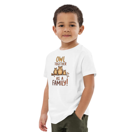 Organic Cotton Kids T-Shirt – OwlCub Sustainable Fashion Tee for Fun Family Days Dudeily