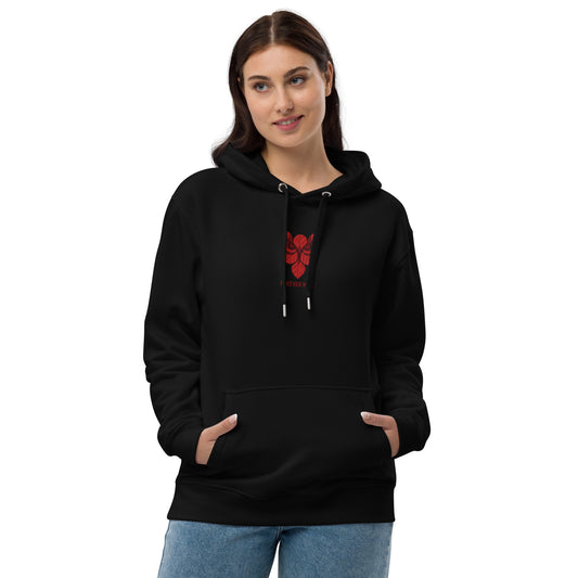 Owl Premium Eco Hoodie: 'Forever Wise' in Fall | Sustainable Fashion USA Black Dudeily