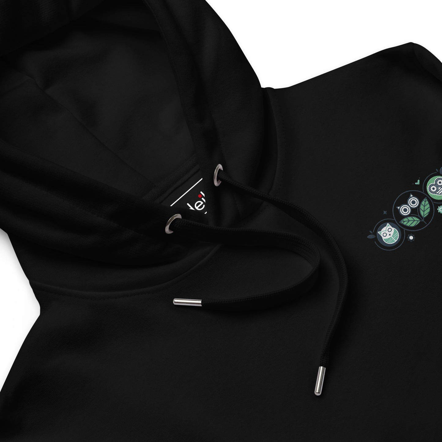 Premium Eco Hoodie: Nature’s Union | Owl Embroidered Sustainable Fashion Dudeily