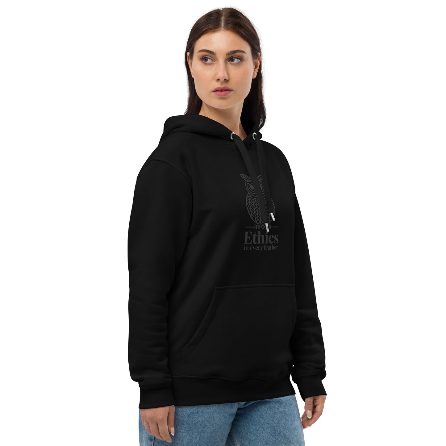 Premium Eco Hoodie: 'Ethics in Every Feather' | Sustainable Owl Fashion USA Dudeily